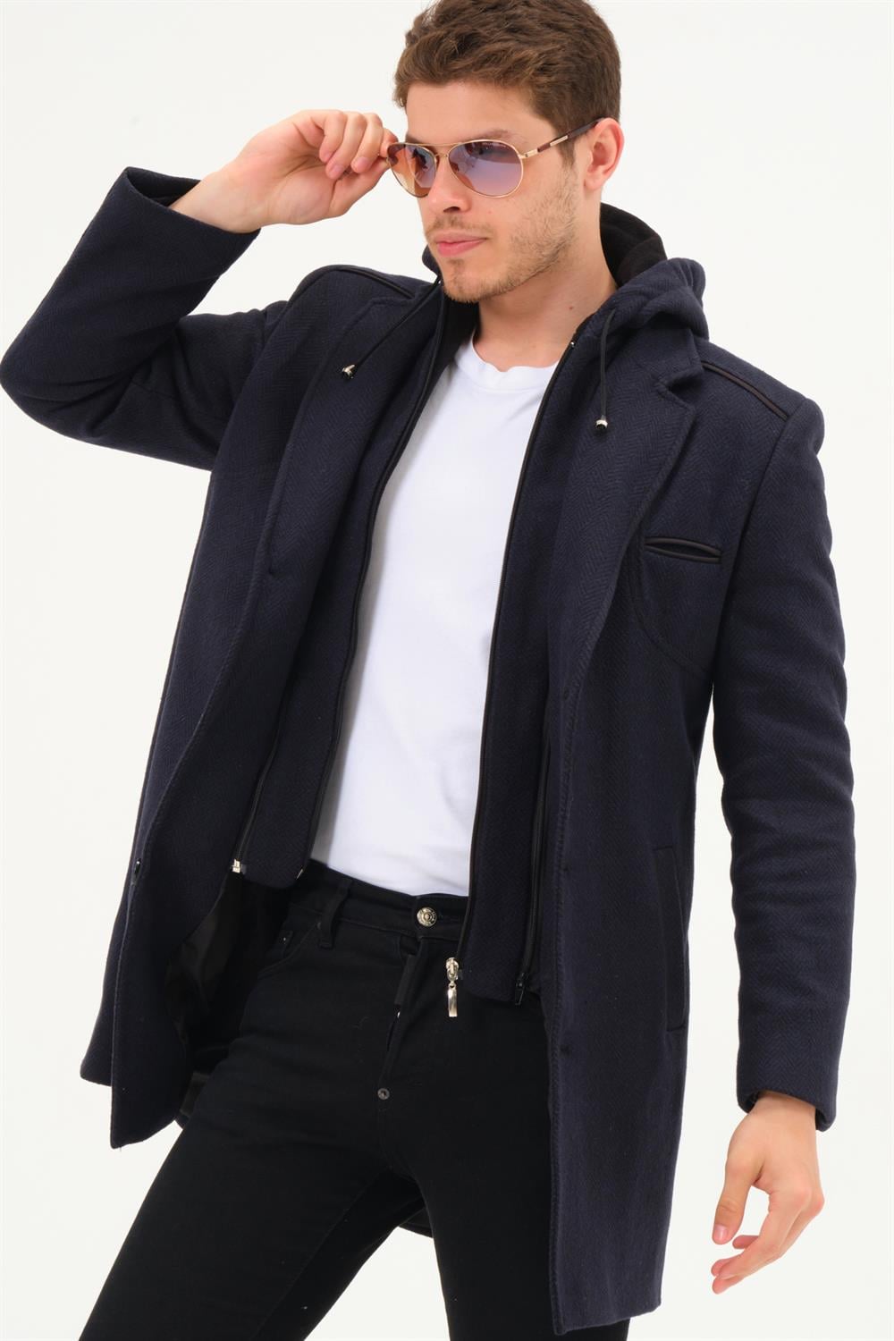 PLT8371 DEWBRRY ERKEK PALTO-DİAGONAL LACİVERT