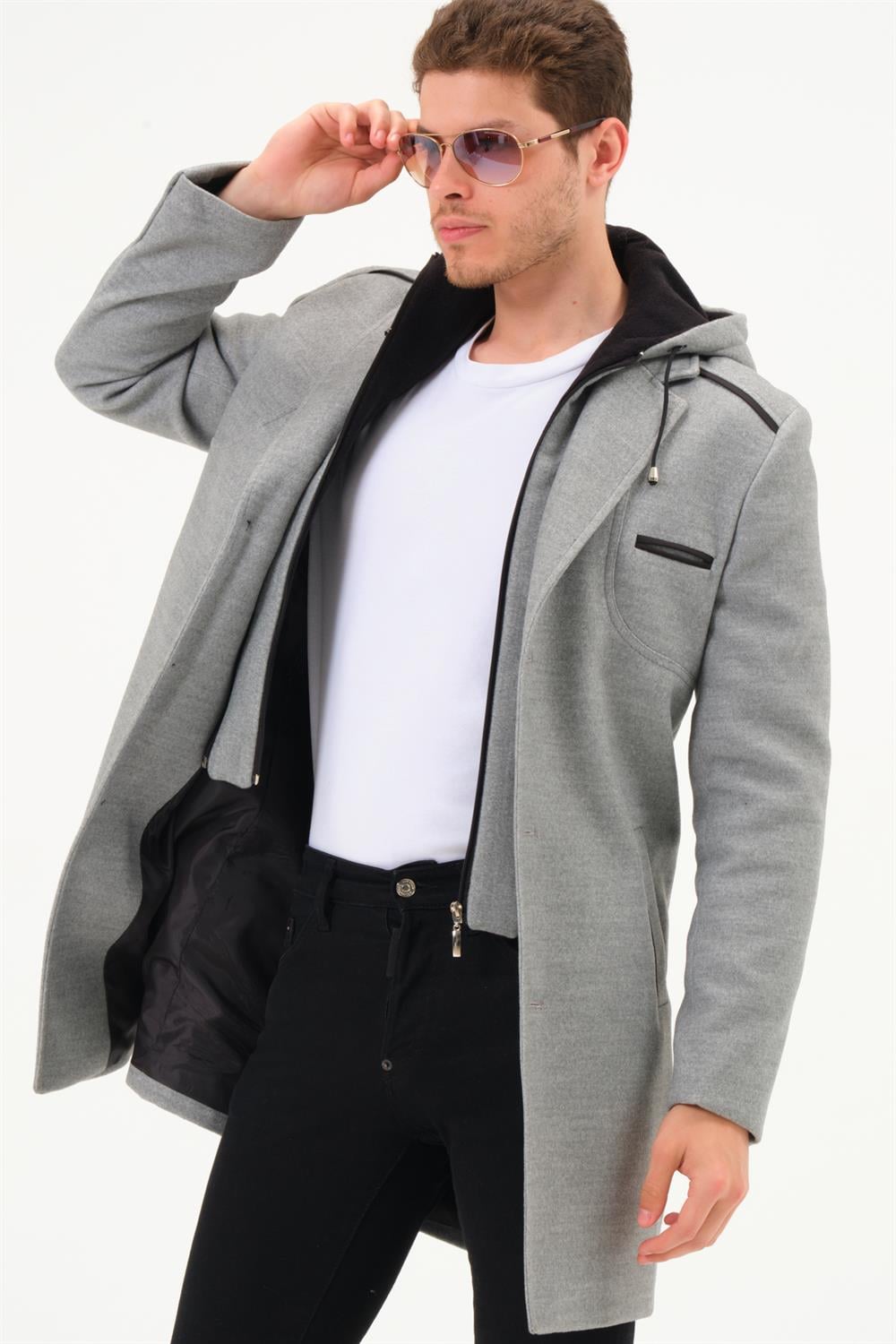 PLT8371 DEWBRRY ERKEK PALTO-GRİ