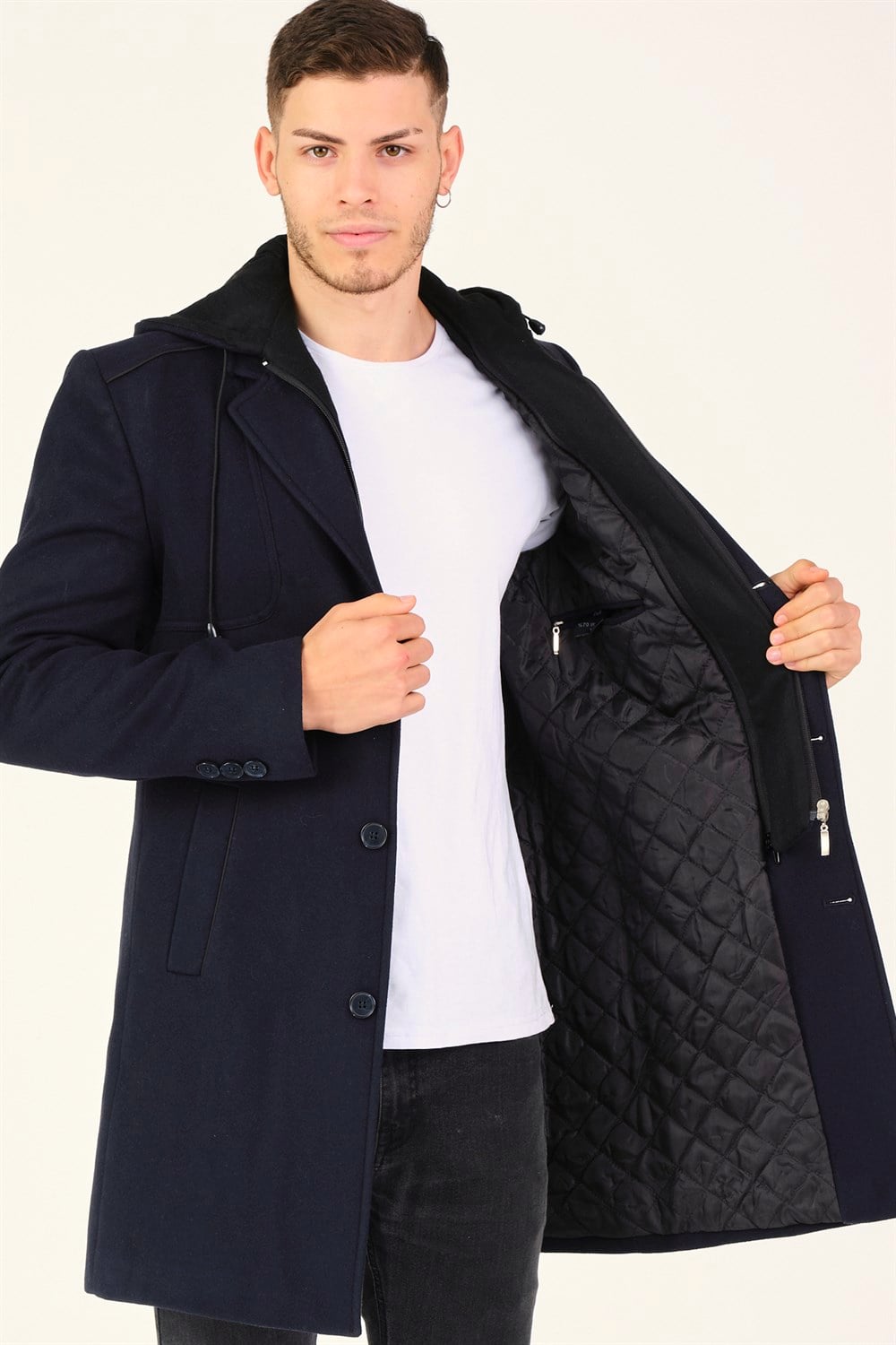 PLT8371 DEWBRRY ERKEK PALTO-KOYU LACİVERT