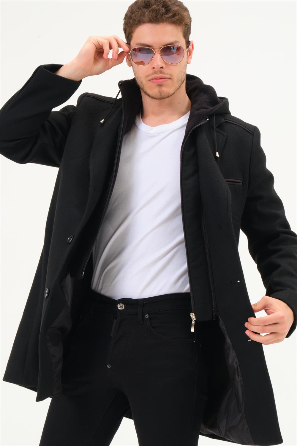 PLT8371 DEWBRRY ERKEK PALTO-KOYU SİYAH