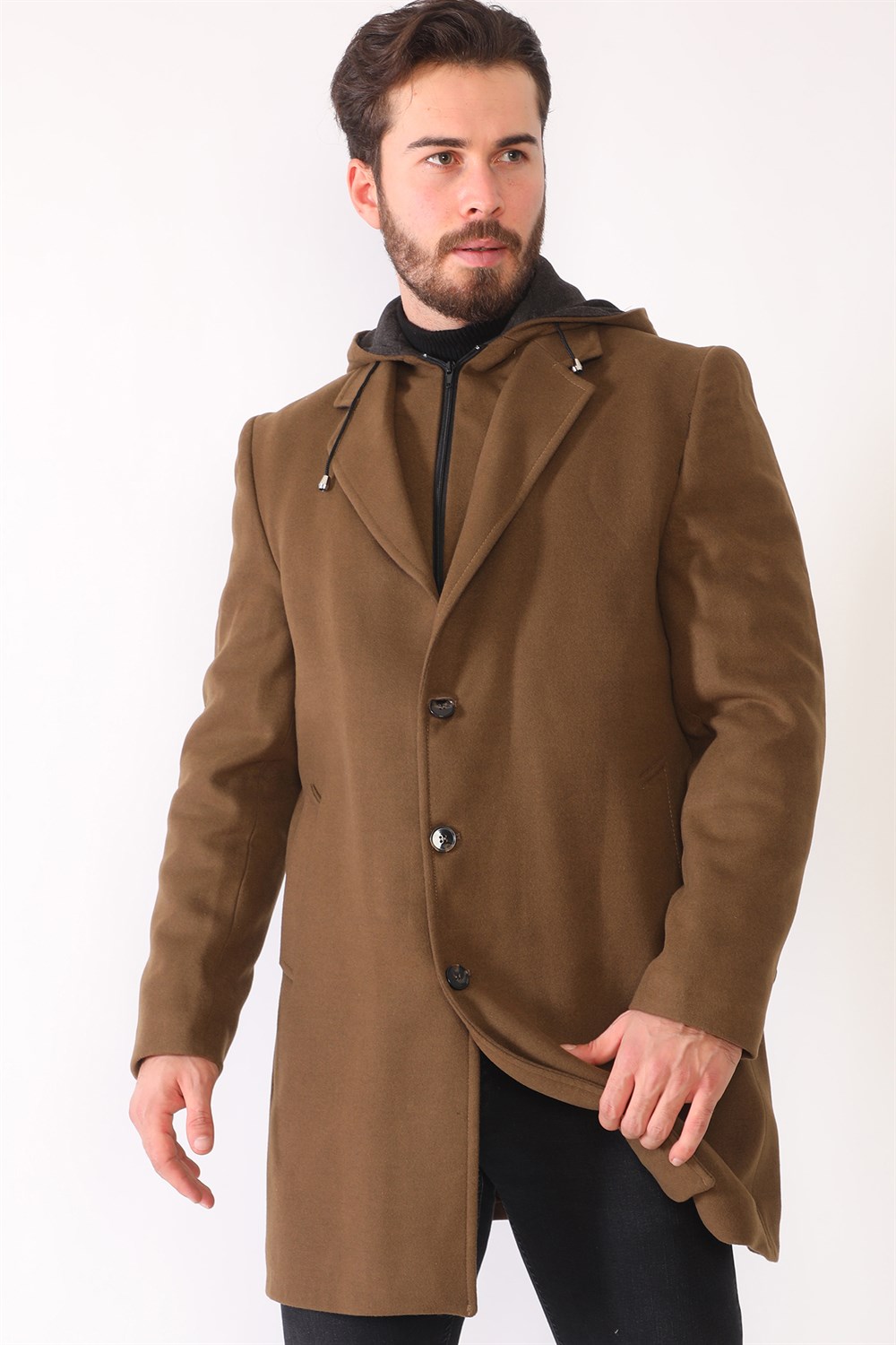 PLT8376 DEWBERRY ERKEK PALTO-CAMEL