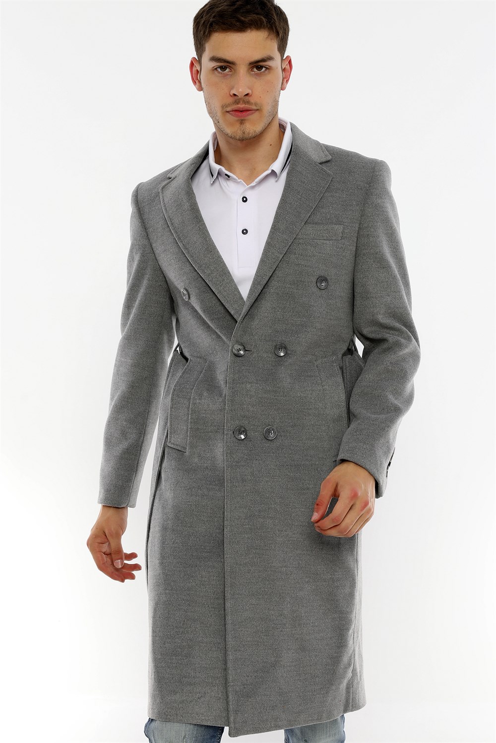 PLT8382 DEWBERRY ERKEK PALTO-GRİ