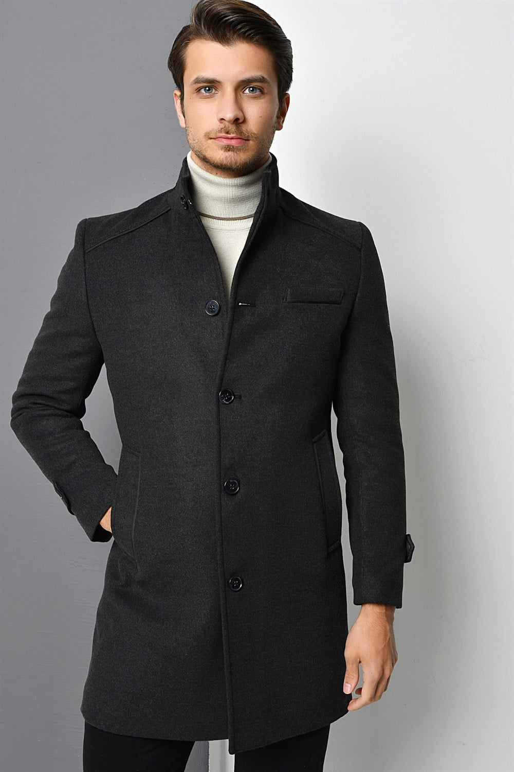 PLT8391 DEWBERRY ERKEK PALTO-ANTRASİT