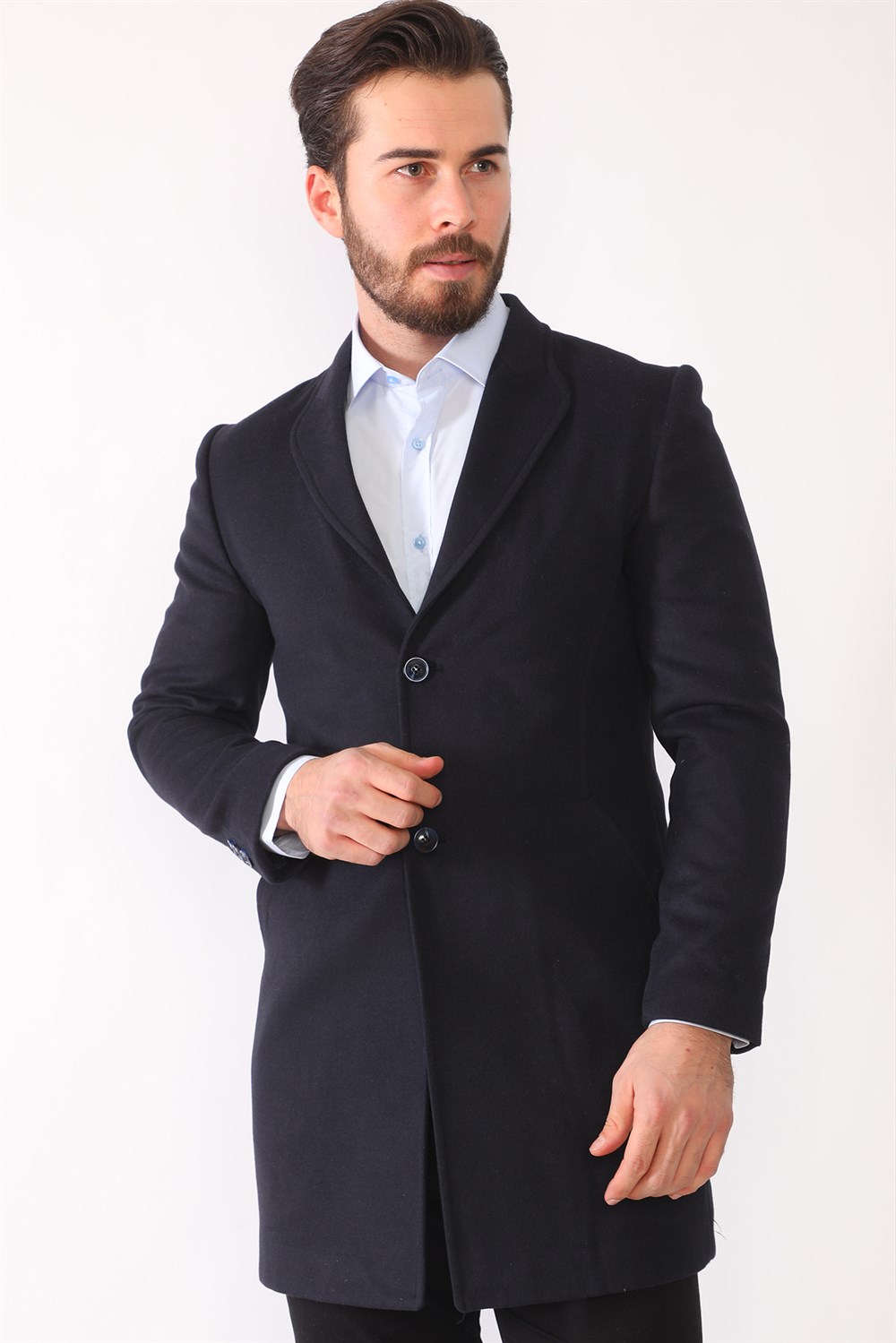 PLT8398 DEWBERRY ERKEK PALTO-LACİVERT