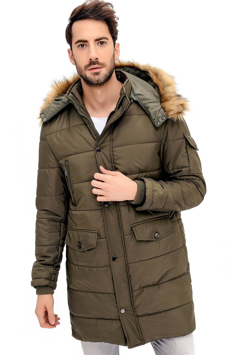 PLT8636 DEWBERRY ERKEK PALTO-HAKİ