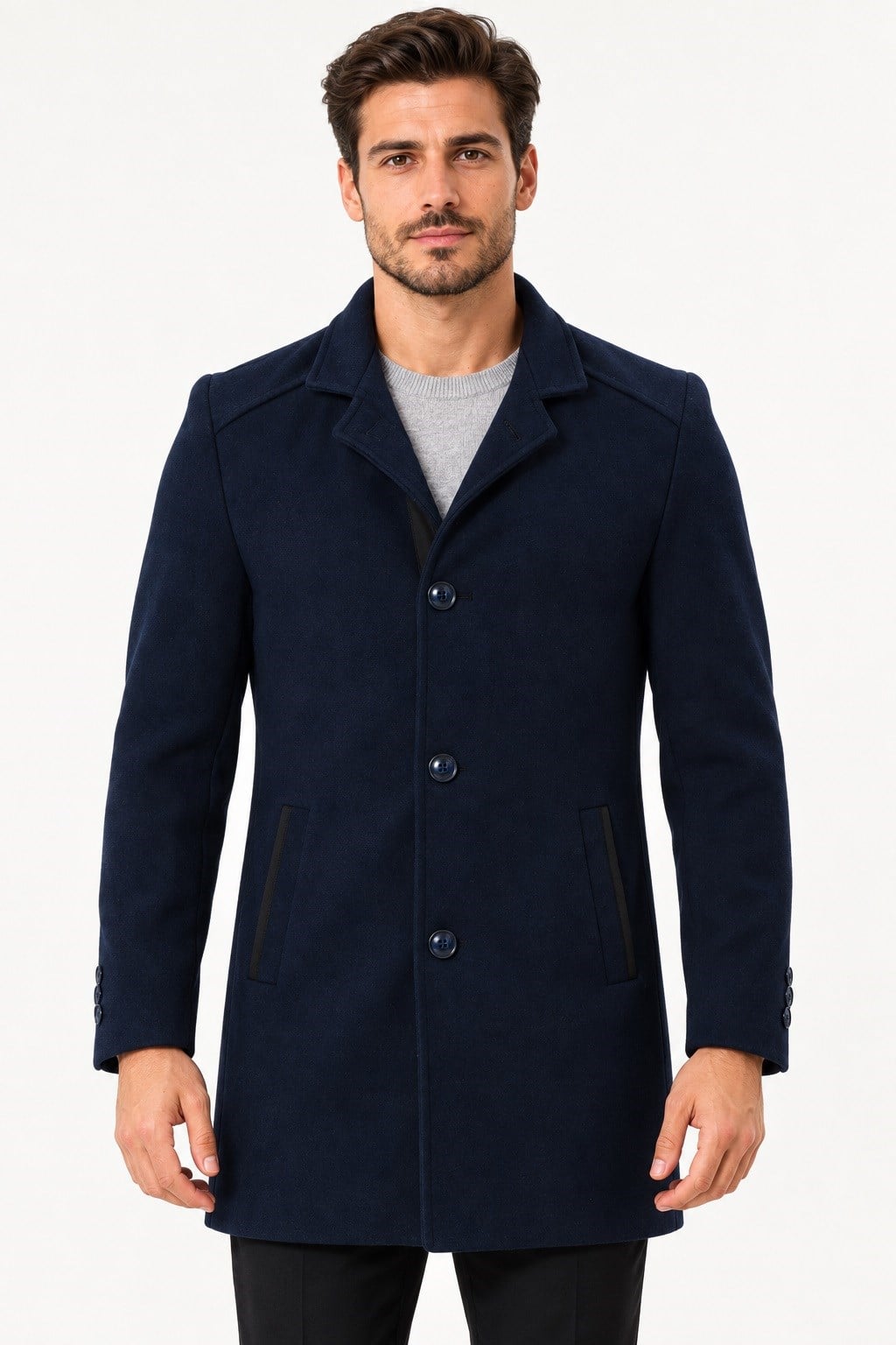PLT9327 DEWBERRY ERKEK KABAN-LACİVERT