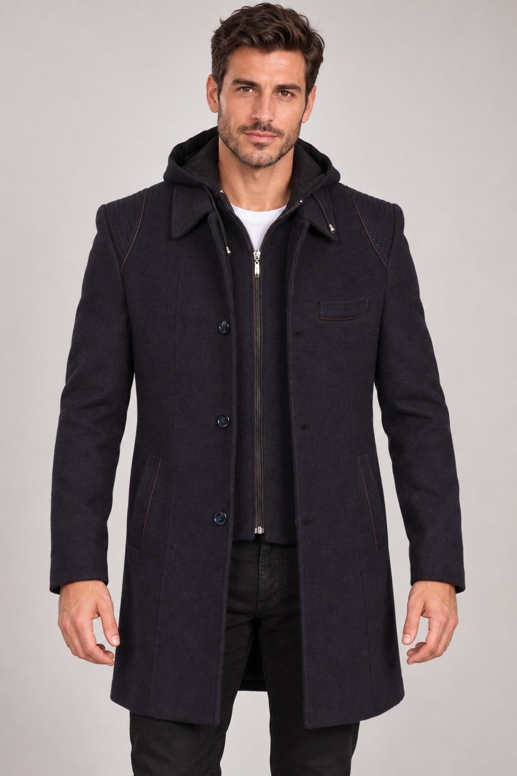 PLT9335 DEWBERRY ERKEK PALTO-DESENLİ LACİVERT-2