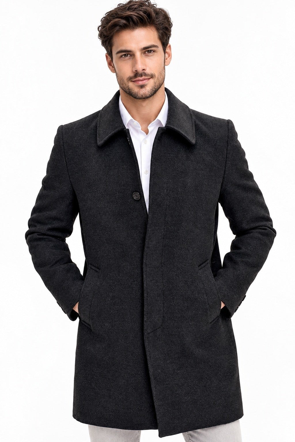 PLT9365 DEWBERRY ERKEK PALTO-ANTRASİT-1