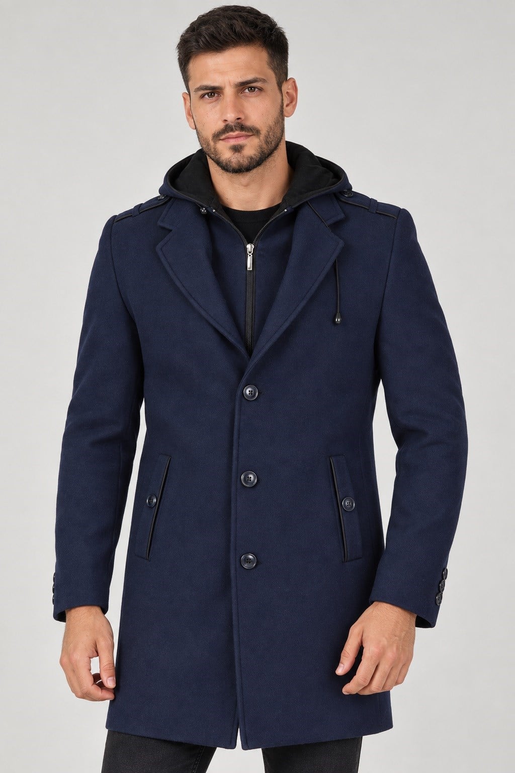 PLT9406 DEWBERRY ERKEK PALTO-LACİVERT