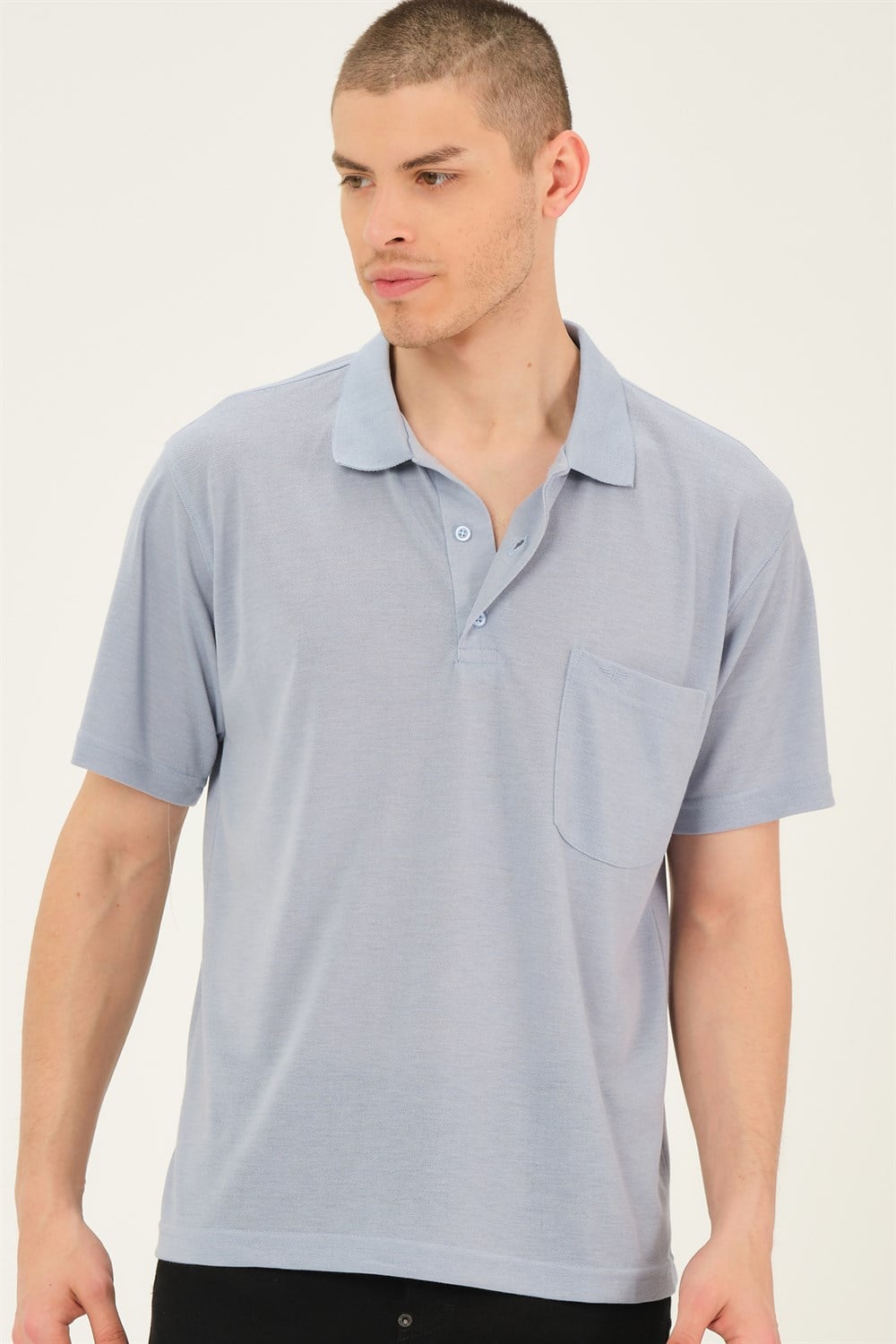 T0063 DEWBERRY ERKEK T-SHIRT-MAVİ