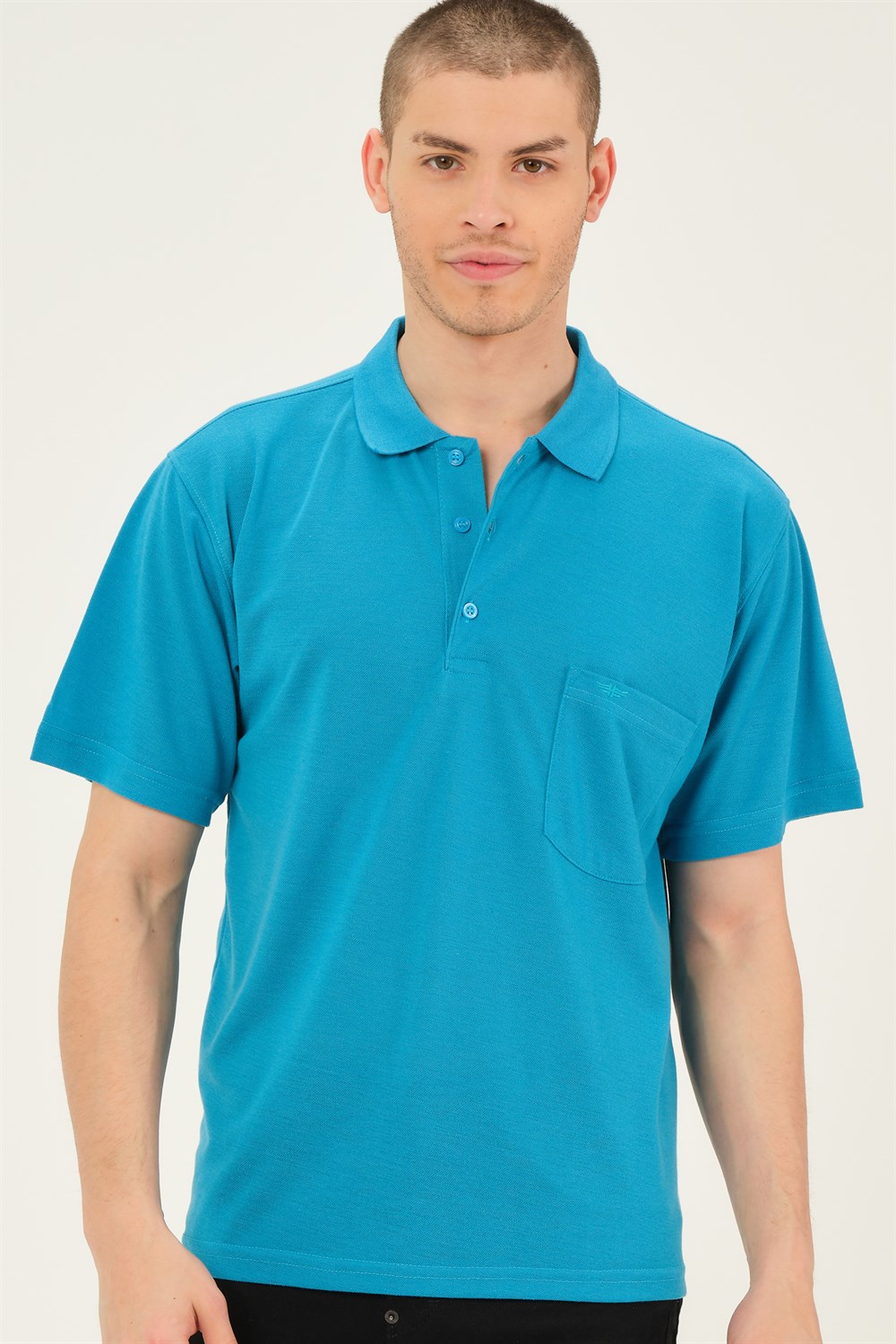 T0063 DEWBERRY ERKEK T-SHIRT-TURKUAZ