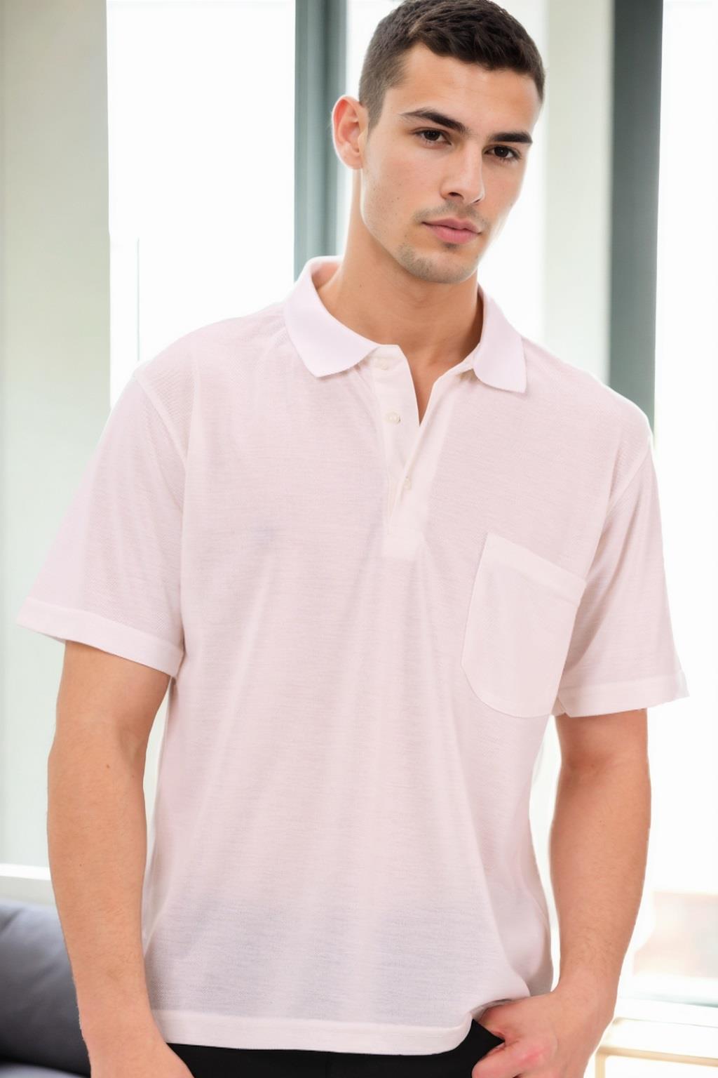 T0093 DEWBERRY ERKEK T-SHIRT-BEYAZ