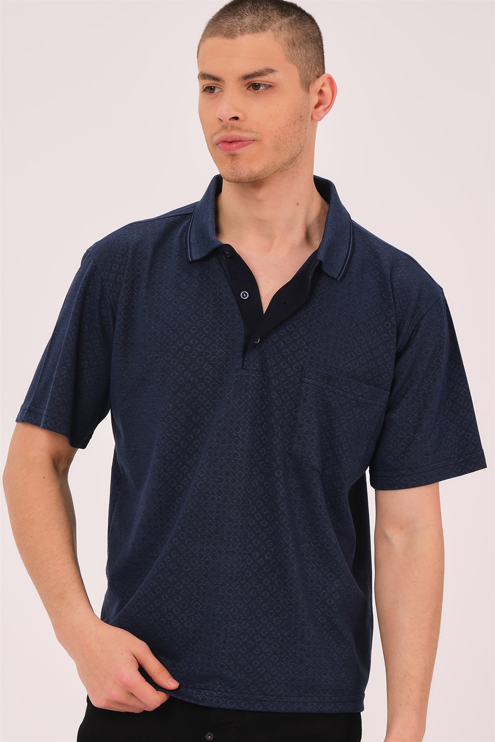 T0732 DEWBERRY ERKEK T-SHIRT-LACİVERT