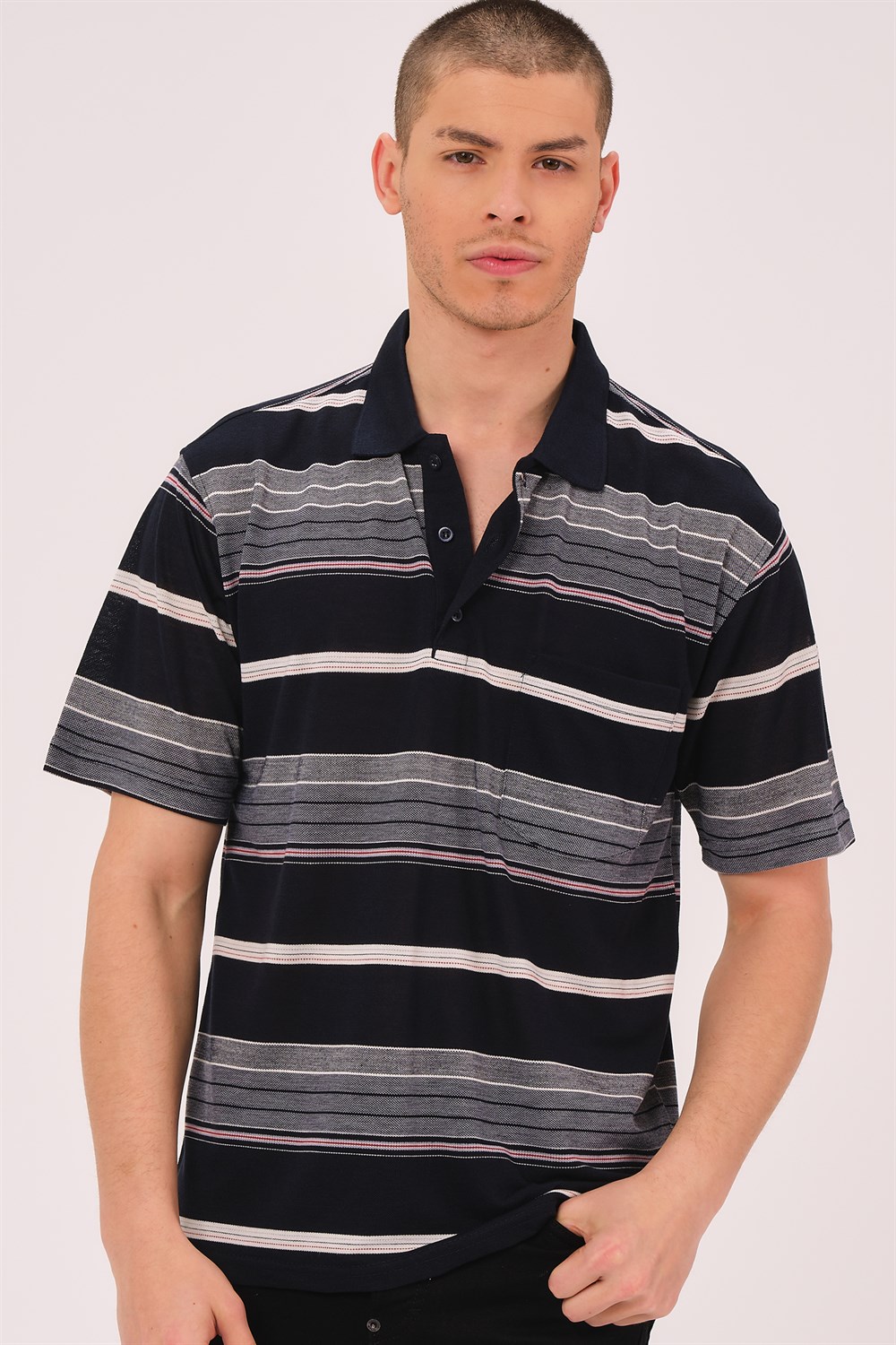 T0734 DEWBERRY ERKEK T-SHIRT-LACİVERT