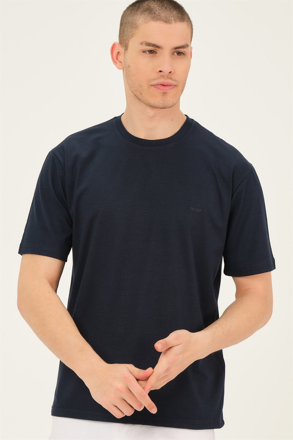 T0739 DEWBERRY ERKEK T-SHIRT-LACİVERT