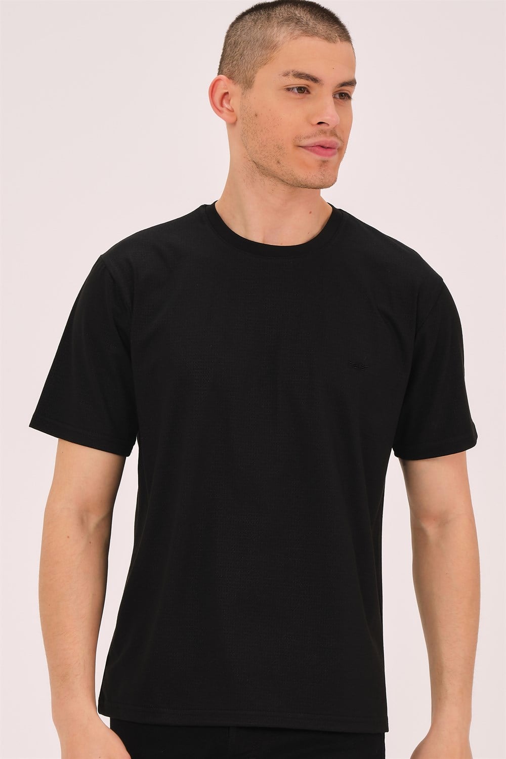 T0739 DEWBERRY ERKEK T-SHIRT-SİYAH