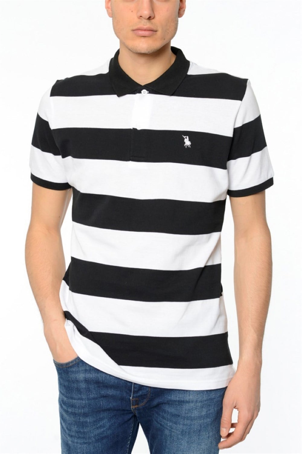 T8544 DEWBERRY T-SHIRT-SİYAH