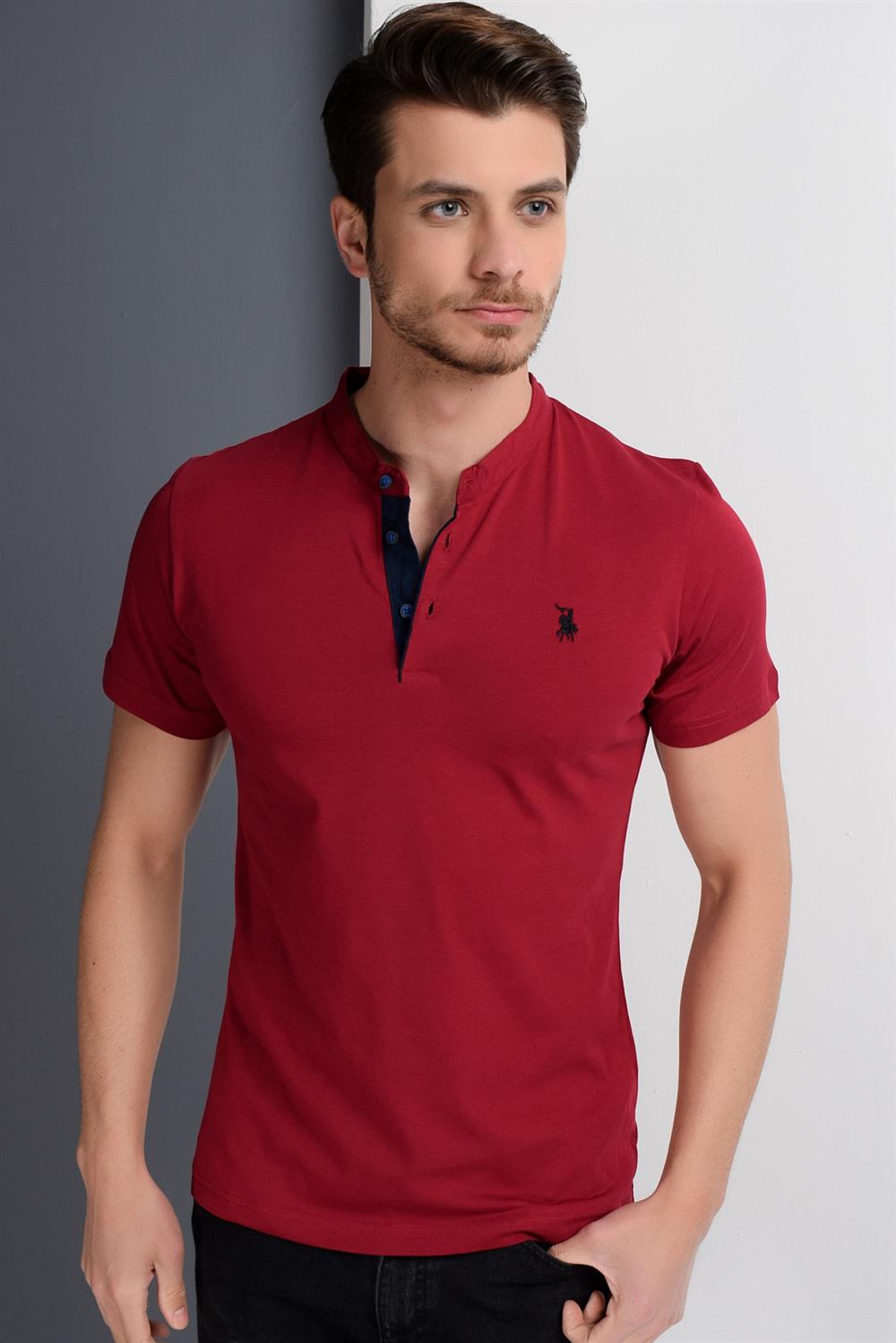 T8560 DEWBERRY T-SHIRT-AÇIK BORDO