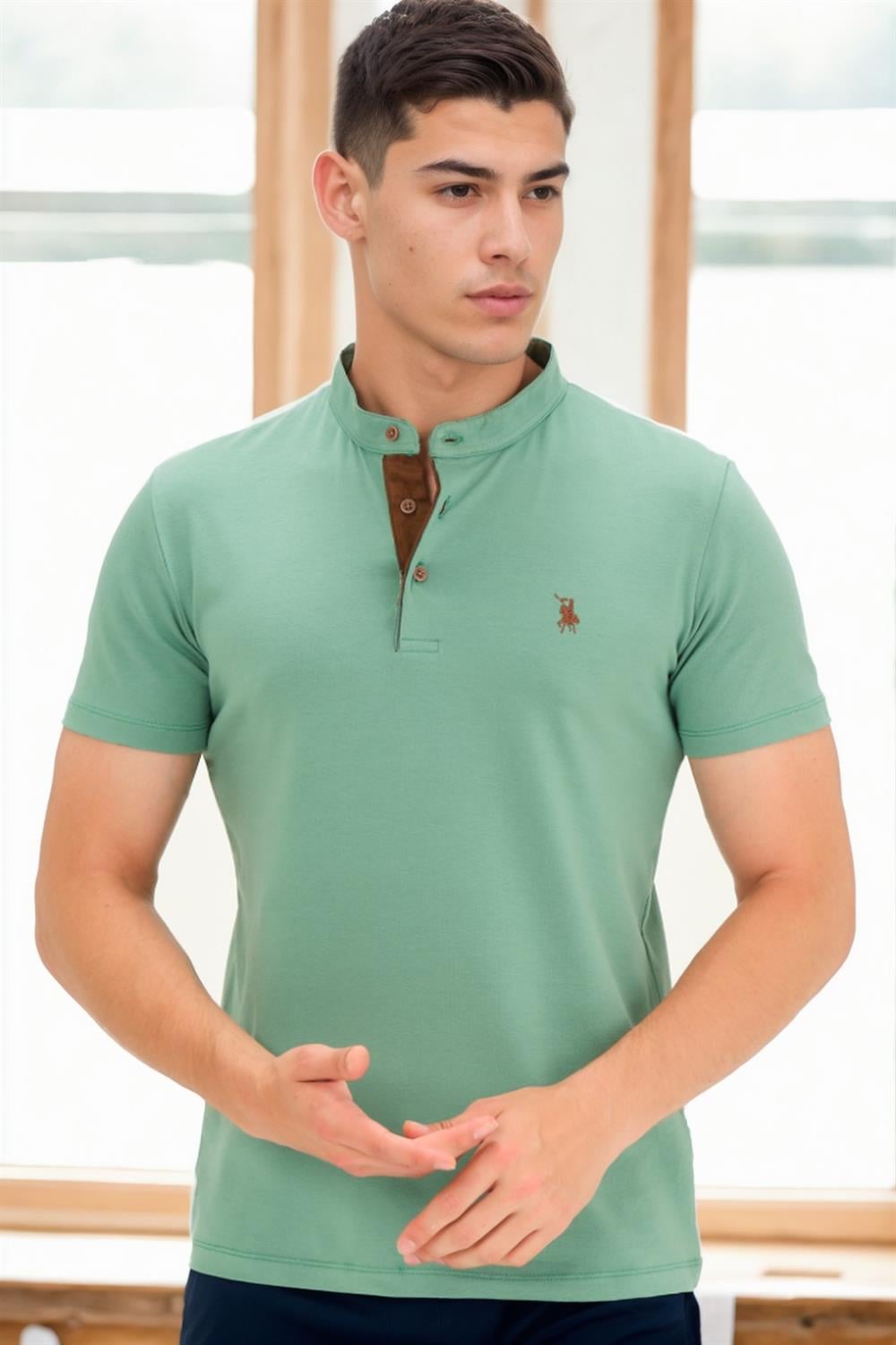 T8560 DEWBERRY T-SHIRT-AÇIK HAKİ-2
