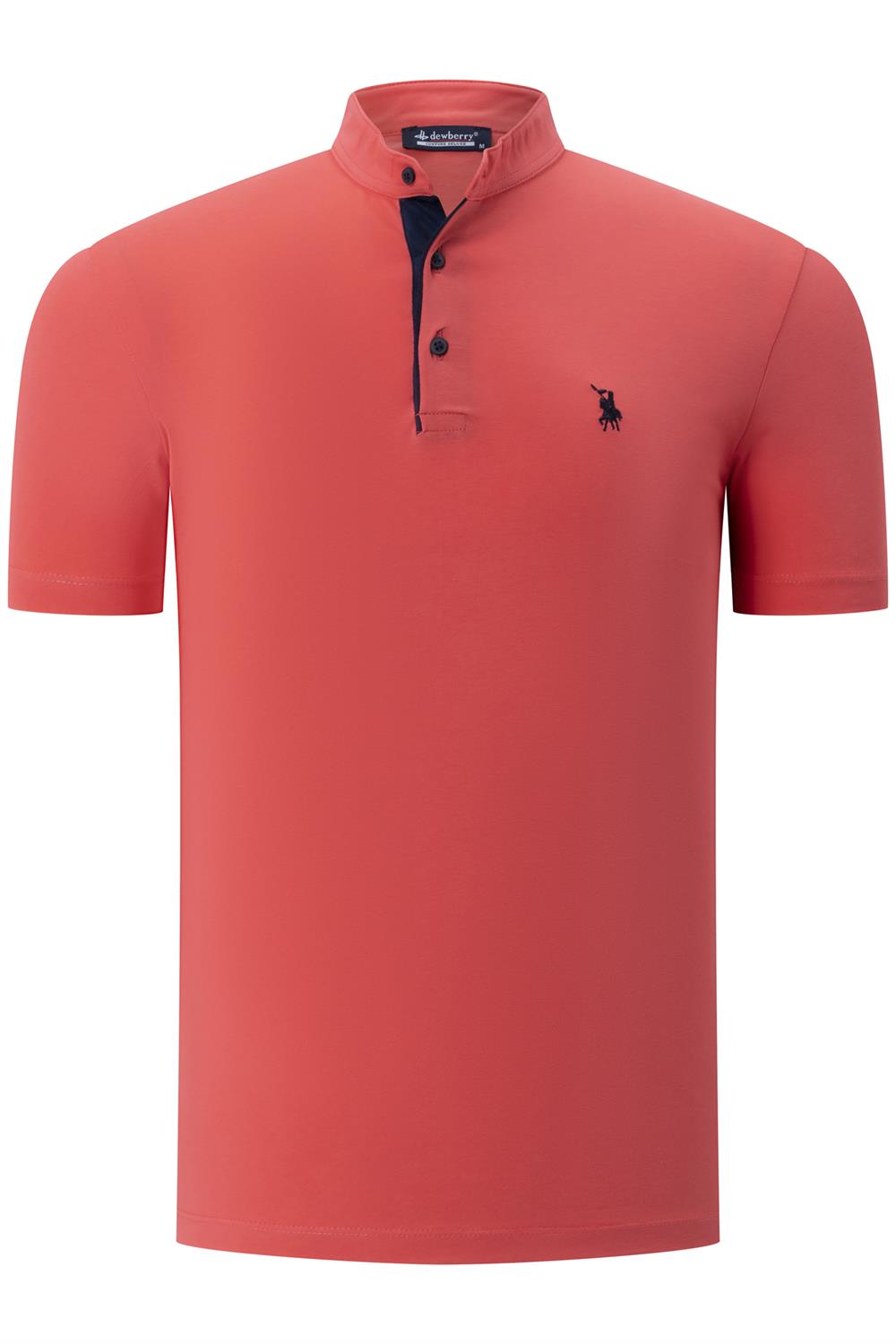 T8560 DEWBERRY T-SHIRT-DÜZ FUŞYA
