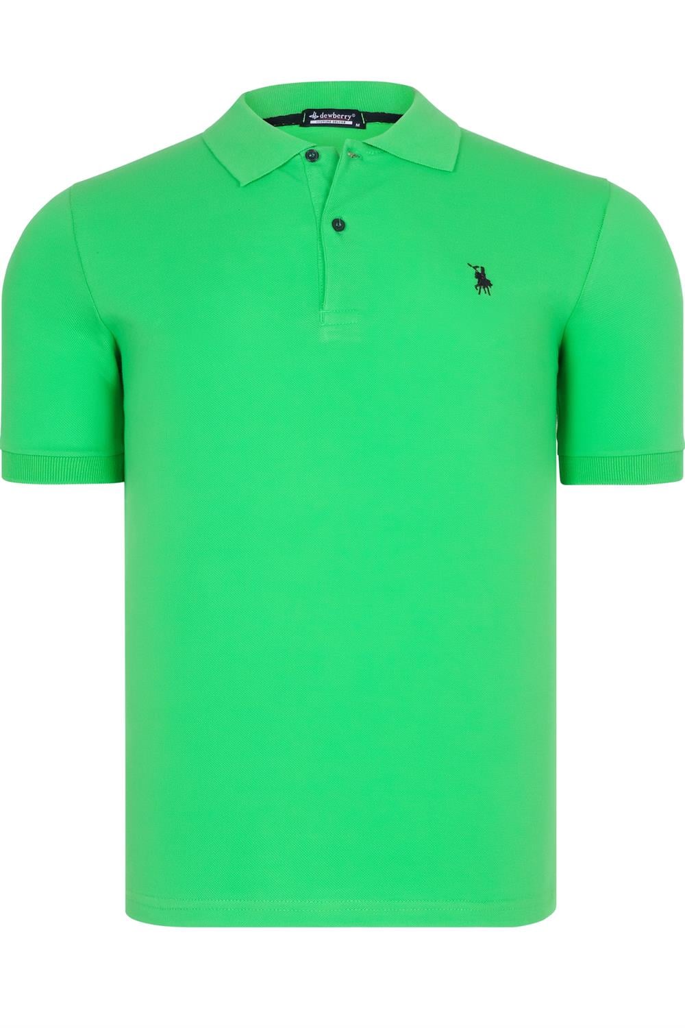 T8561 DEWBERRY ERKEK TSHIRT-AÇIK ÇİMEN YEŞİL