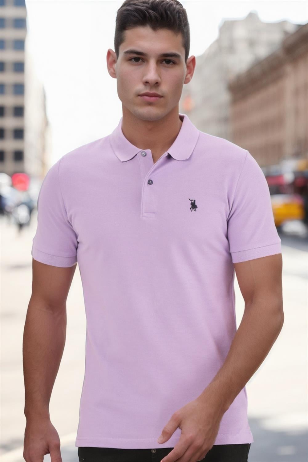 T8561 DEWBERRY ERKEK TSHIRT-AÇIK LİLA
