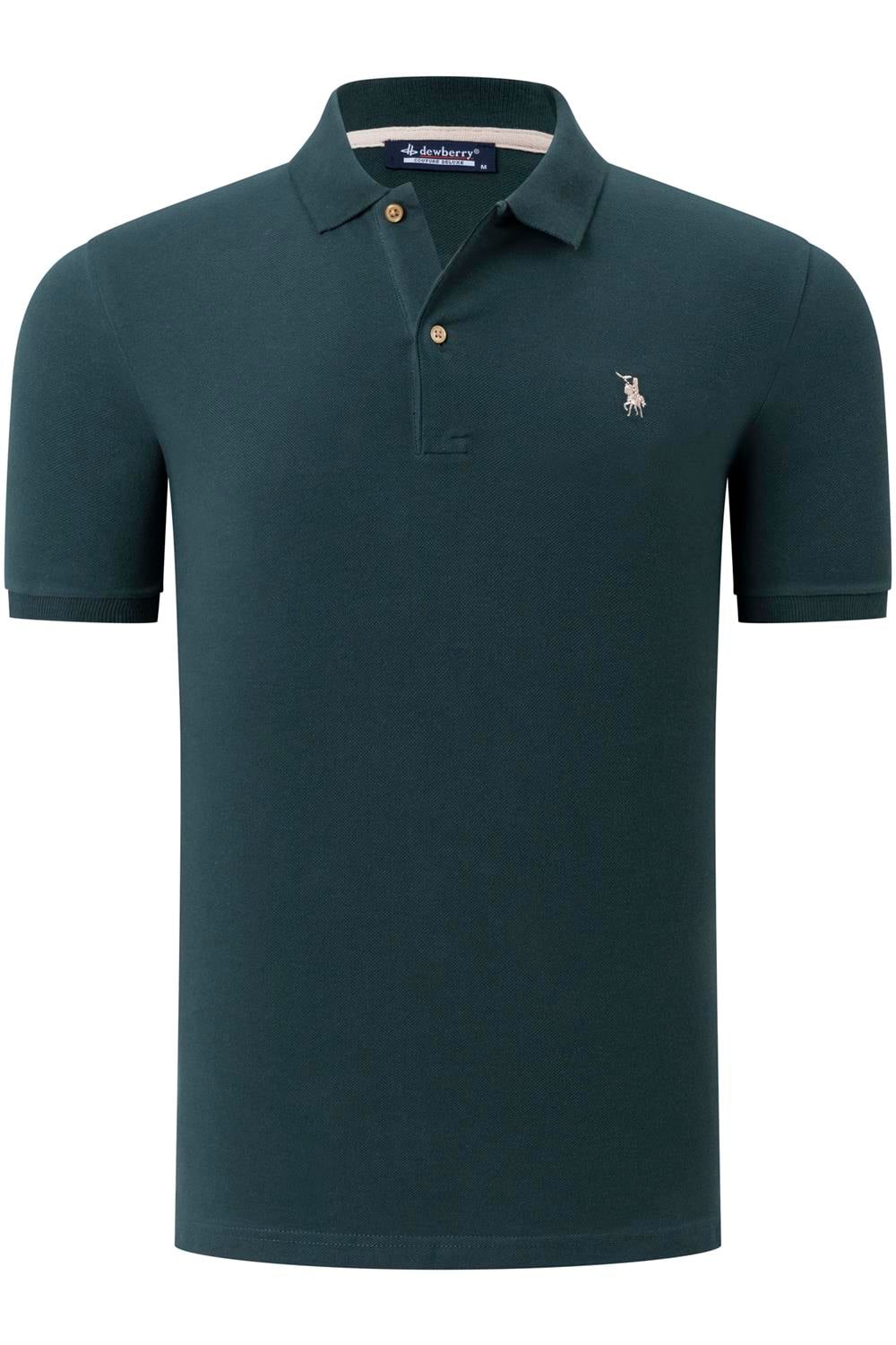 T8561 DEWBERRY ERKEK TSHIRT-DÜZ HAKİ