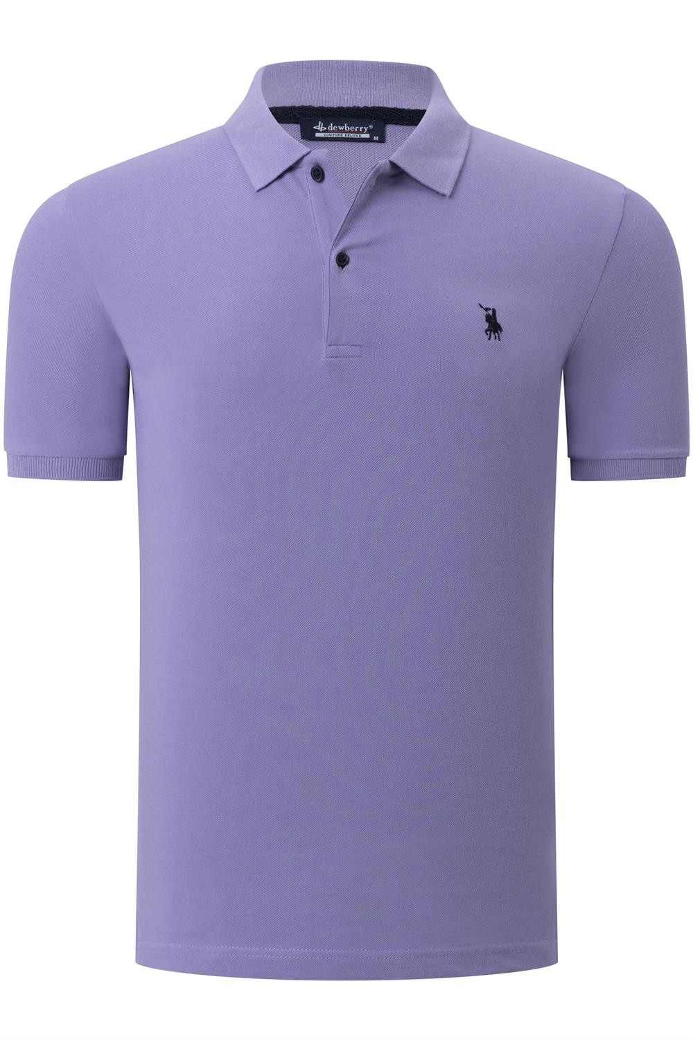 T8561 DEWBERRY ERKEK TSHIRT-DÜZ LİLA