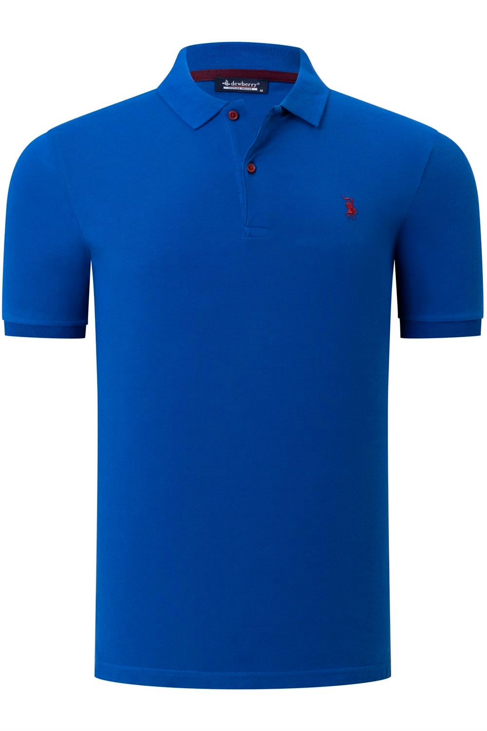 T8561 DEWBERRY ERKEK TSHIRT-DÜZ SAKS