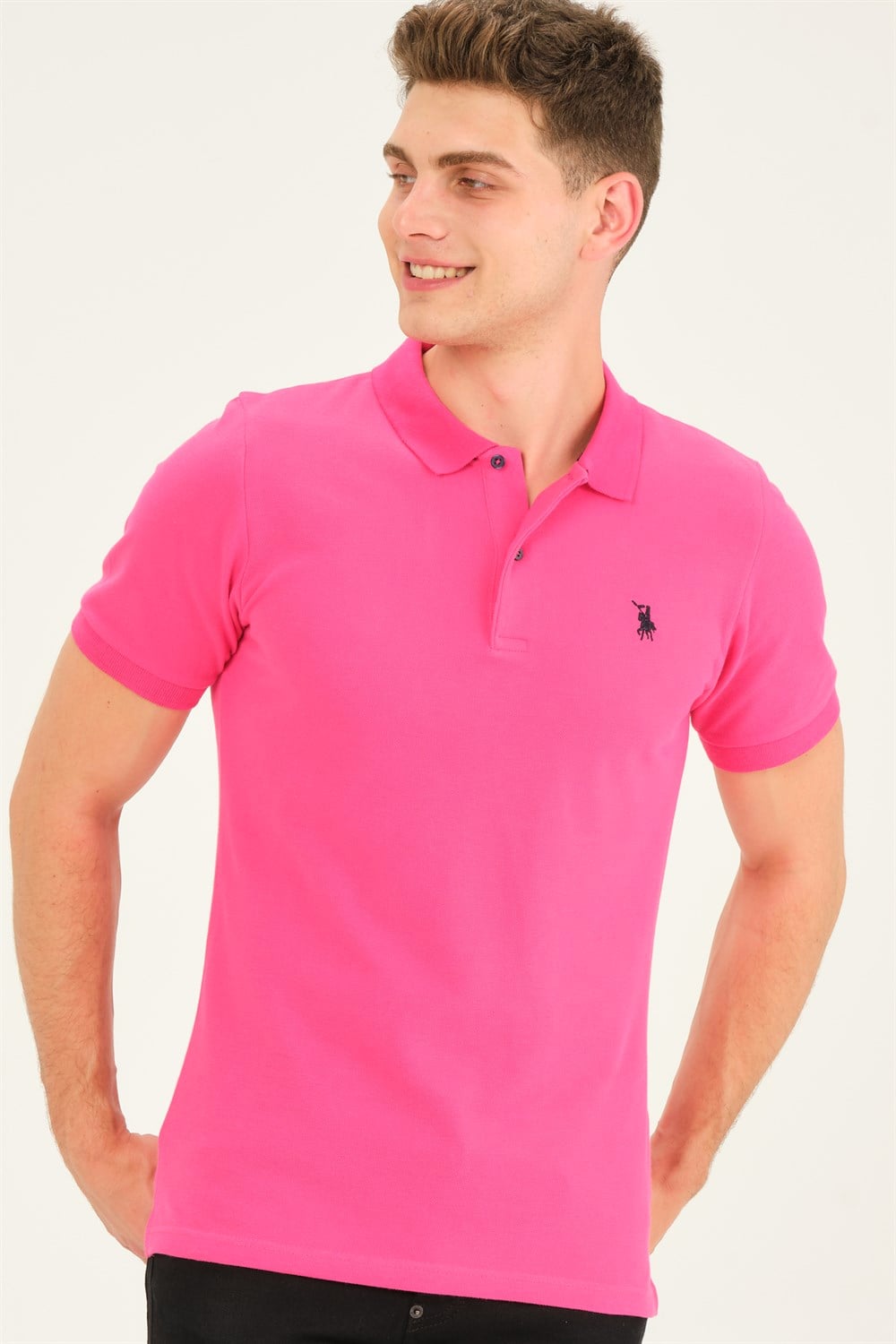 T8561 DEWBERRY ERKEK TSHIRT-FUŞYA