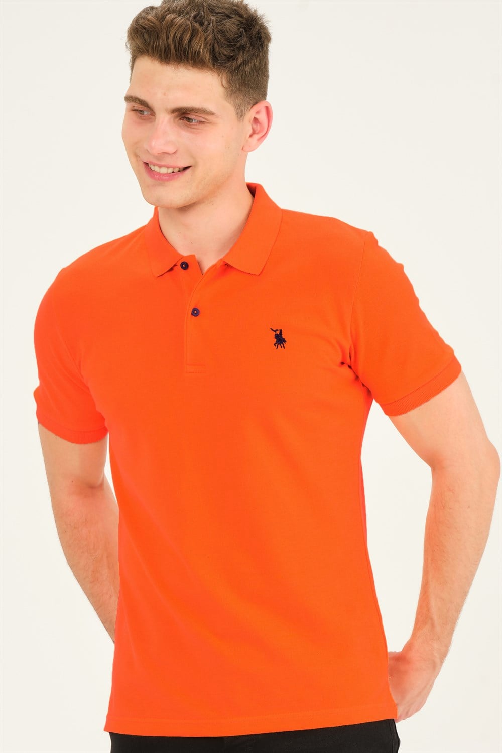 T8561 DEWBERRY ERKEK TSHIRT-KOYU TURUNCU