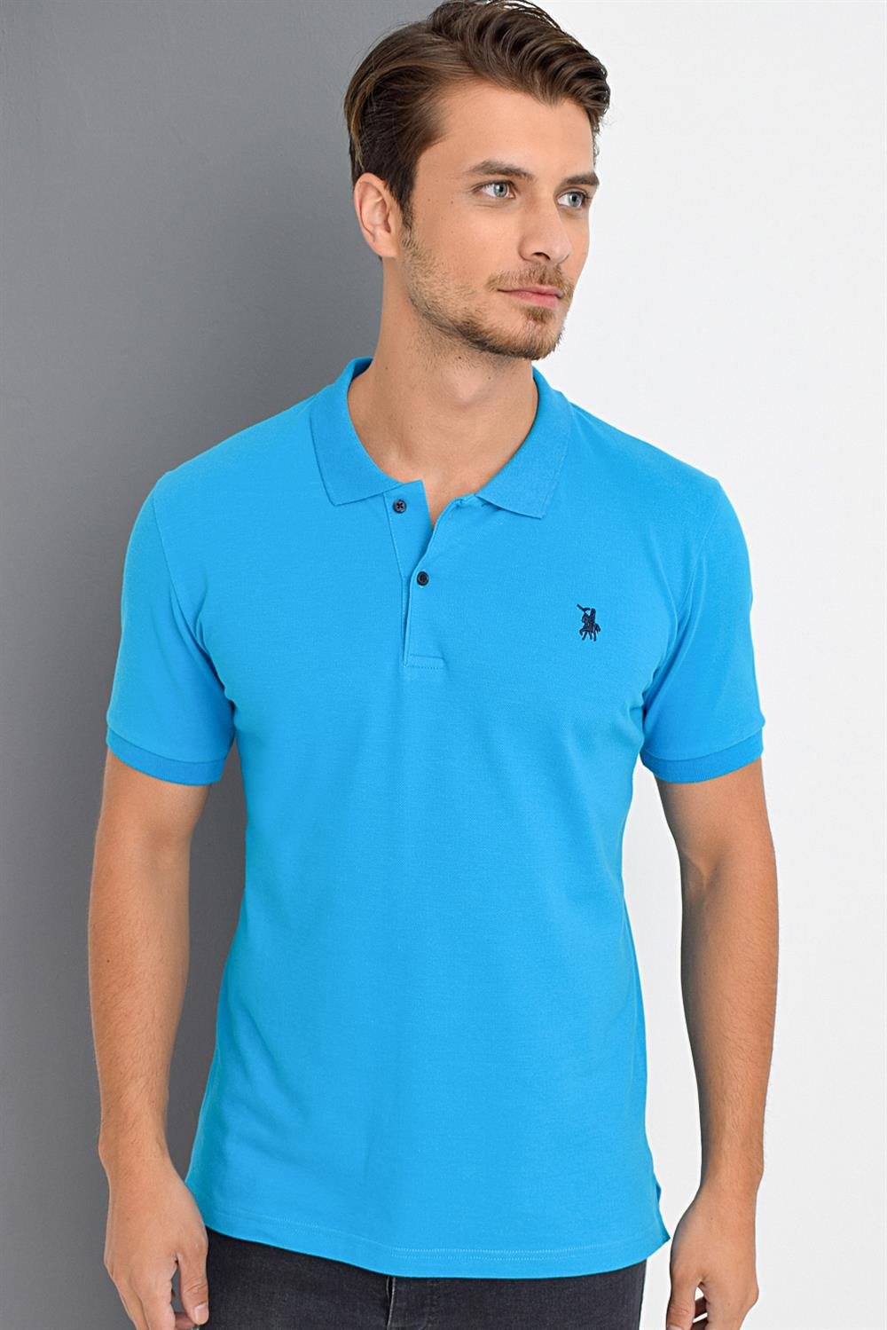 T8561 DEWBERRY ERKEK TSHIRT-MAVİ-1