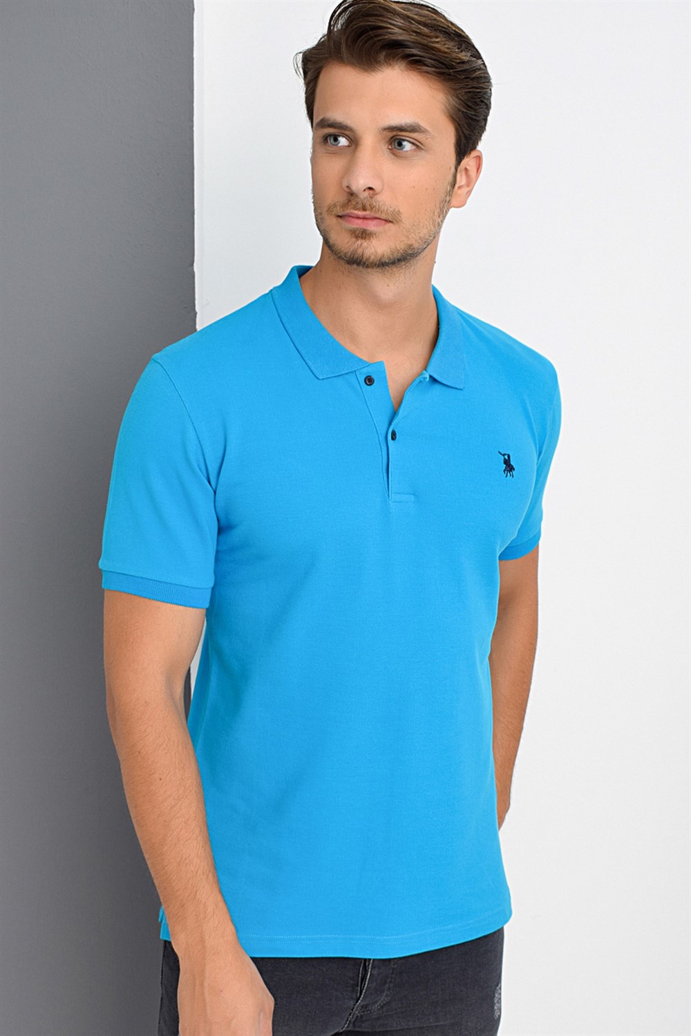 T8561 DEWBERRY ERKEK TSHIRT-MAVİ