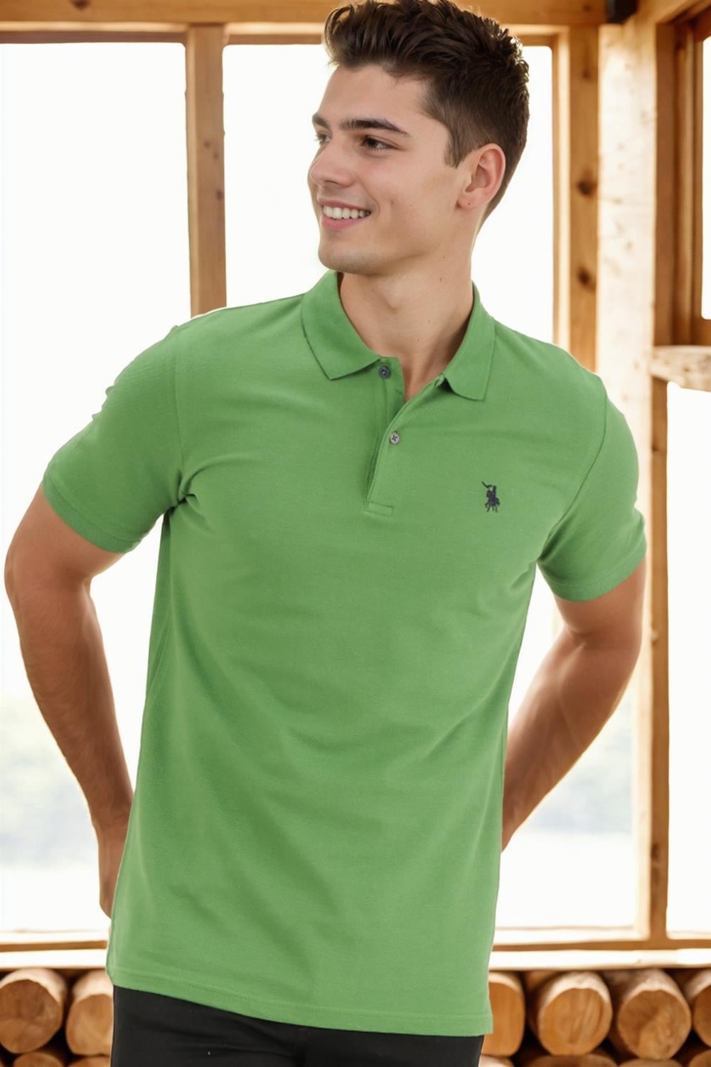 T8561 DEWBERRY ERKEK TSHIRT-OPTİK AÇIK HAKİ