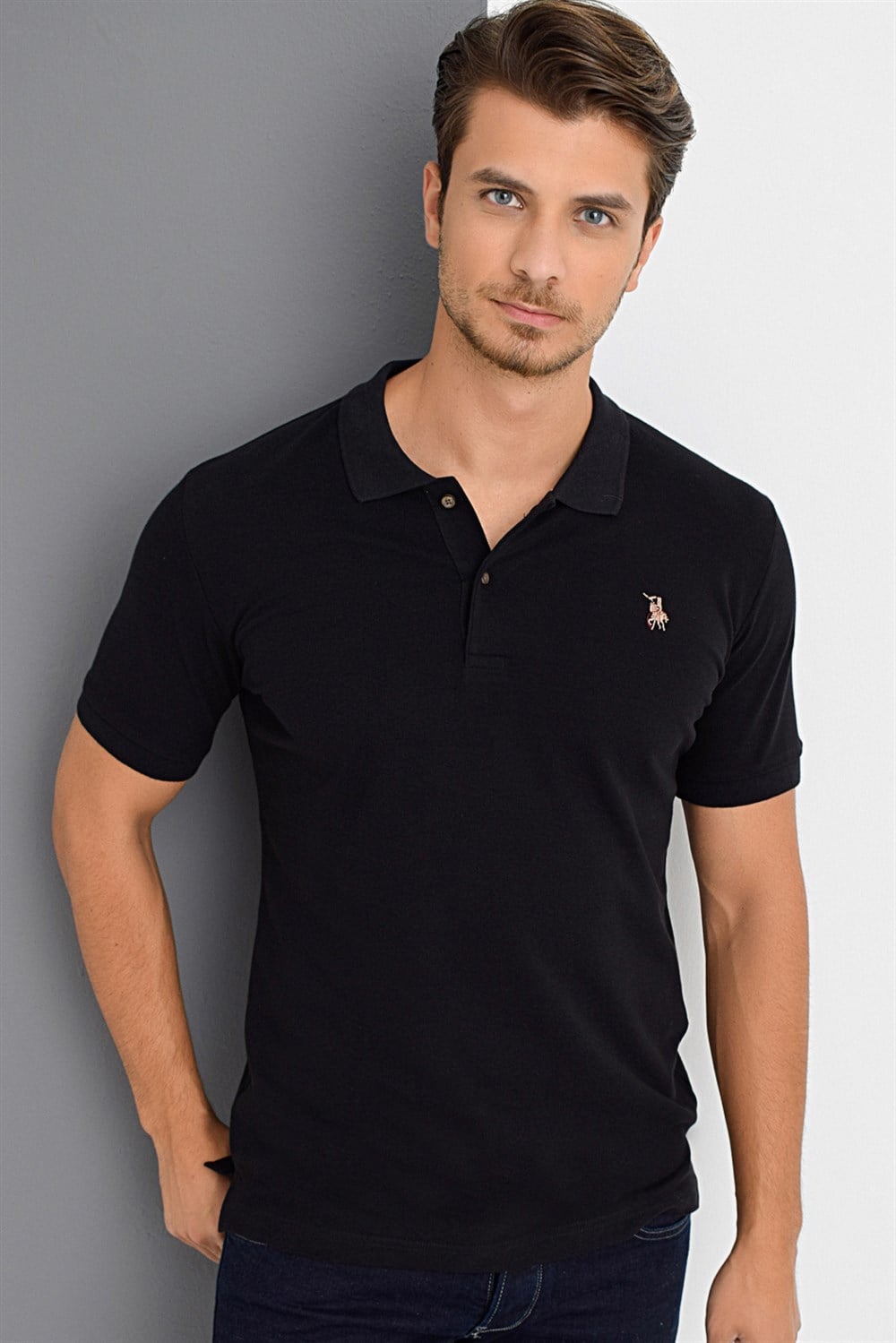 T8561 DEWBERRY ERKEK TSHIRT-SİYAH