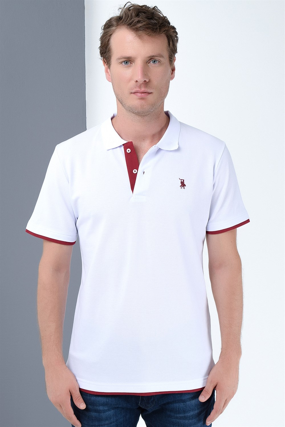 T8562 DEWBERRY ERKEK TSHIRT-BEYAZ