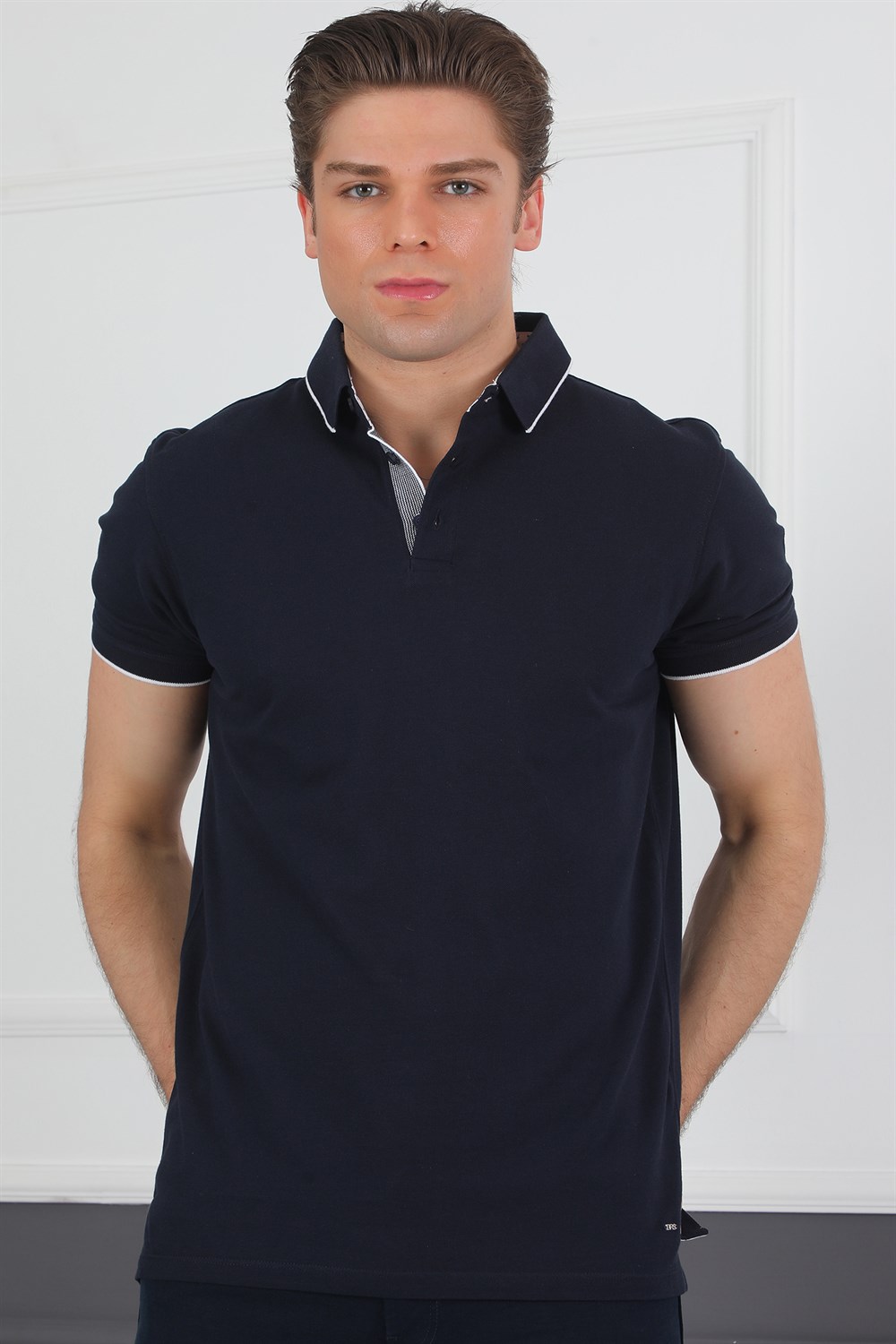 T8579 DEWBERRY ERKEK T-SHIRT-LACİVERT