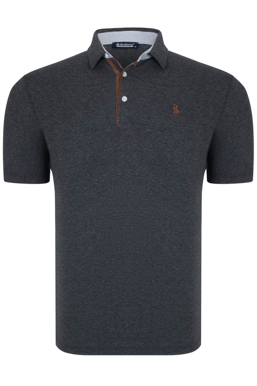 T8582 DEWBERRY ERKEK T-SHIRT-KOYU ANTRASİT