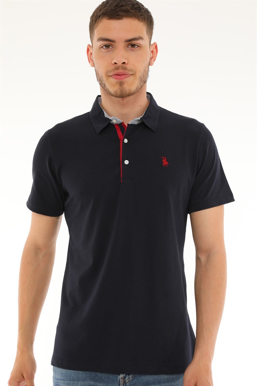 T8582 DEWBERRY ERKEK T-SHIRT-LACİVERT