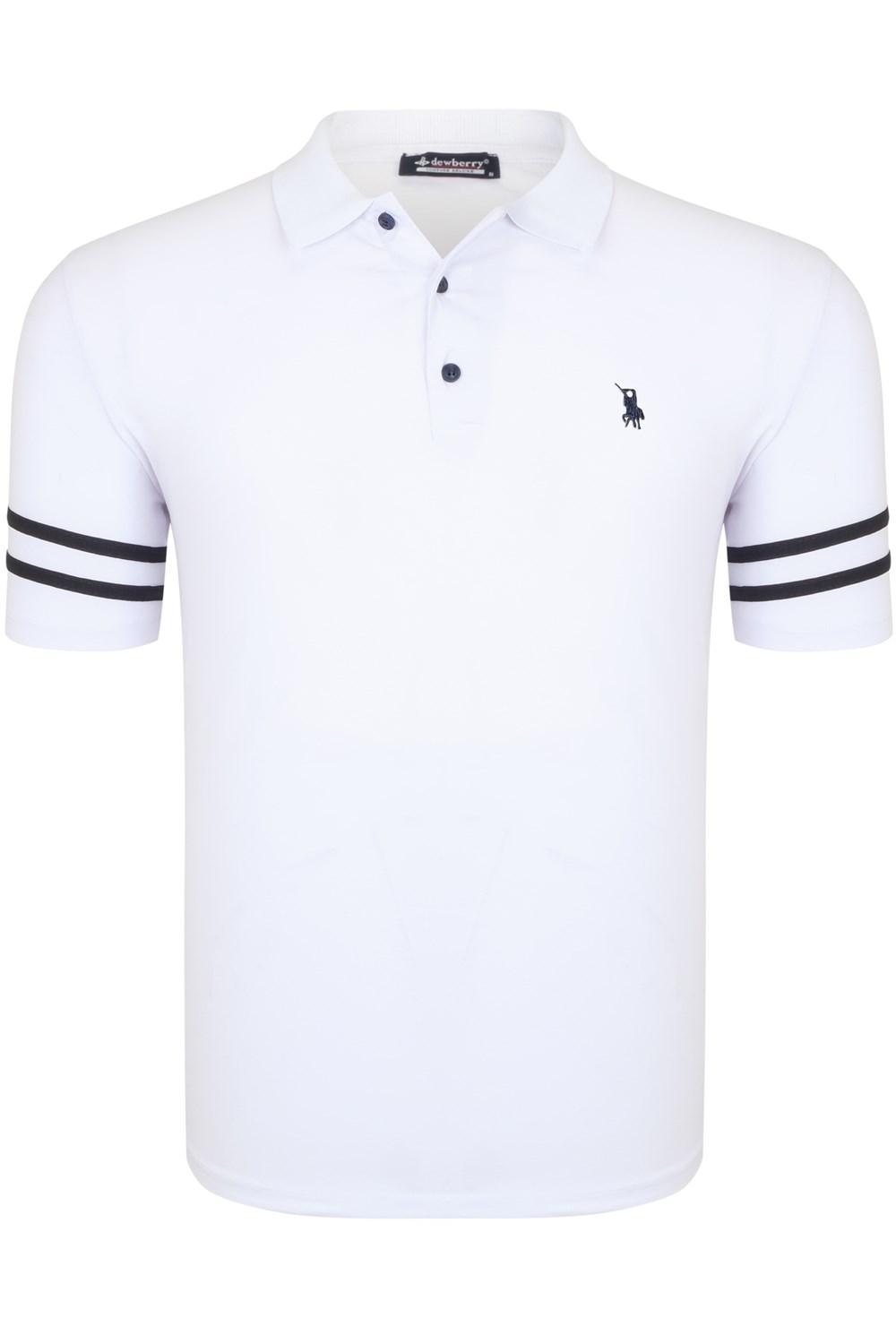 T8585 DEWBERRY ERKEK T-SHIRT-KAR BEYAZ