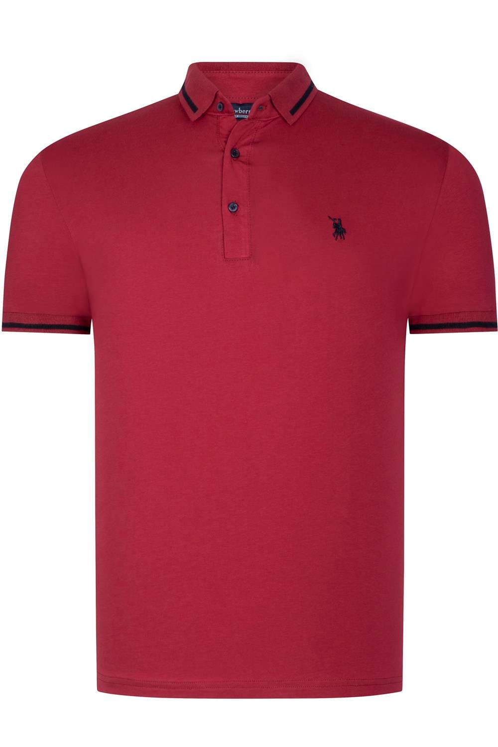 T8586 DEWBERRY ERKEK POLO YAKA T-SHIRT-KOYU BORDO