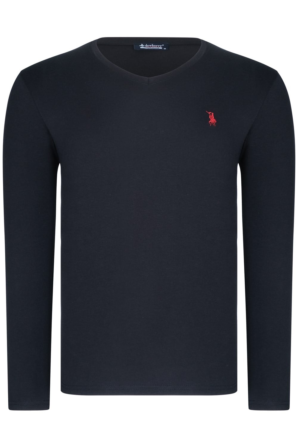 T8587 DEWBERRY V YAKA ERKEK SWEATSHIRT-DÜZ SİYAH