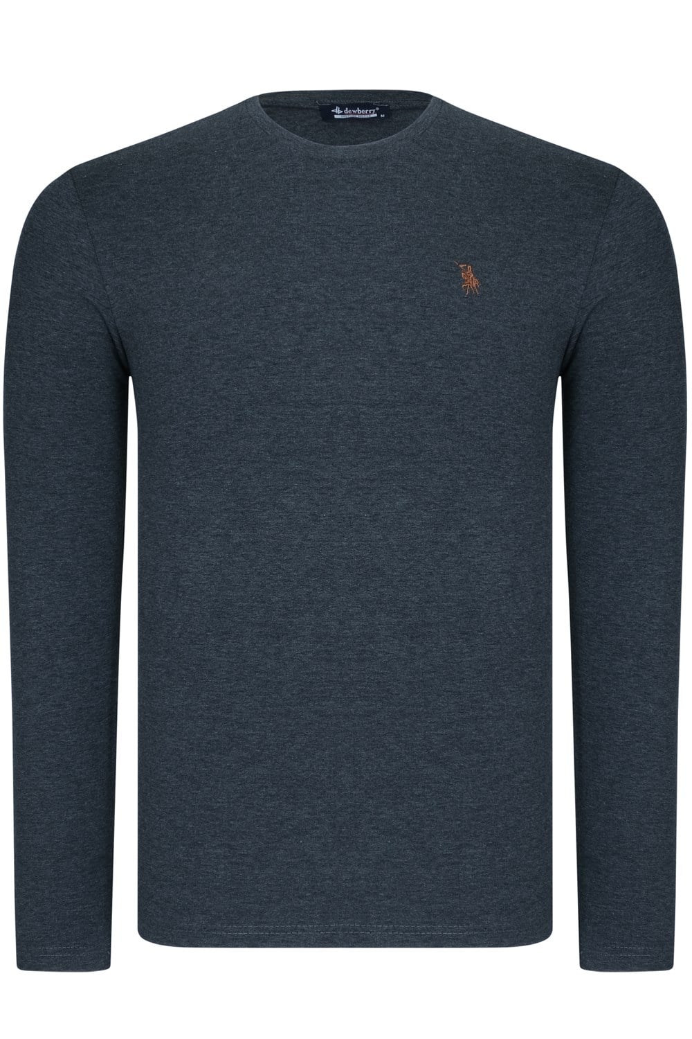 T8588 DEWBERRY BİSİKLET YAKA ERKEK SWEATSHIRT-DÜZ ANTRASİT
