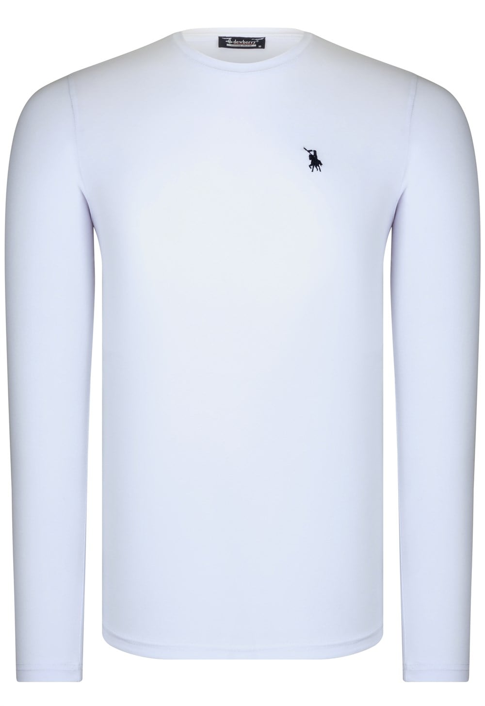 T8588 DEWBERRY BİSİKLET YAKA ERKEK SWEATSHIRT-DÜZ BEYAZ