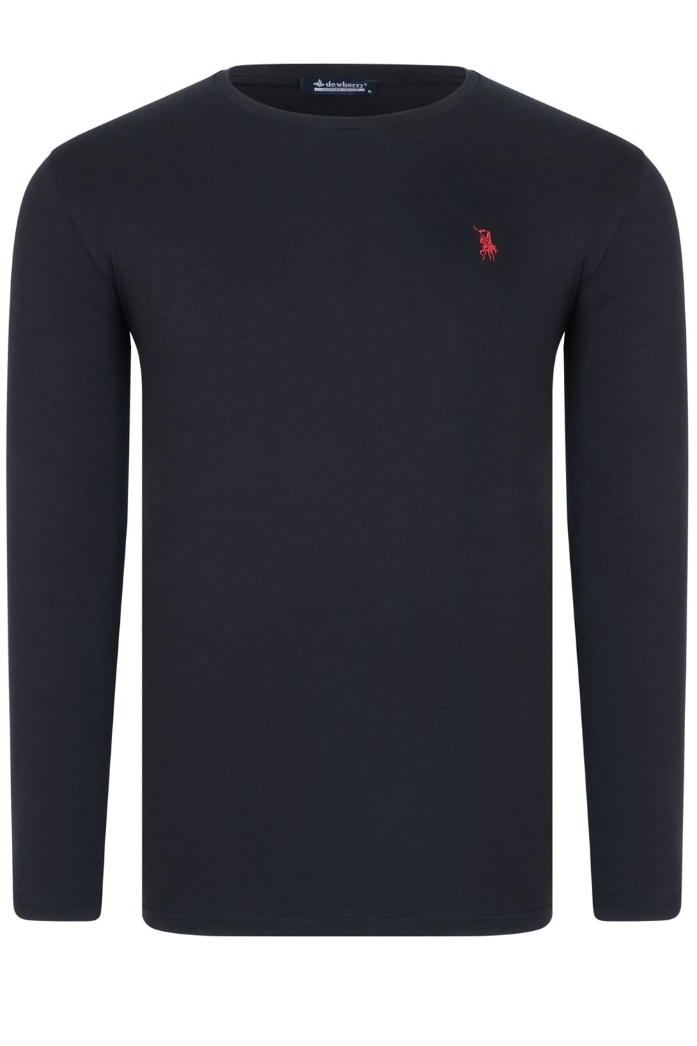 T8588 DEWBERRY BİSİKLET YAKA UZUN KOL T-SHIRT-AÇIK SİYAH