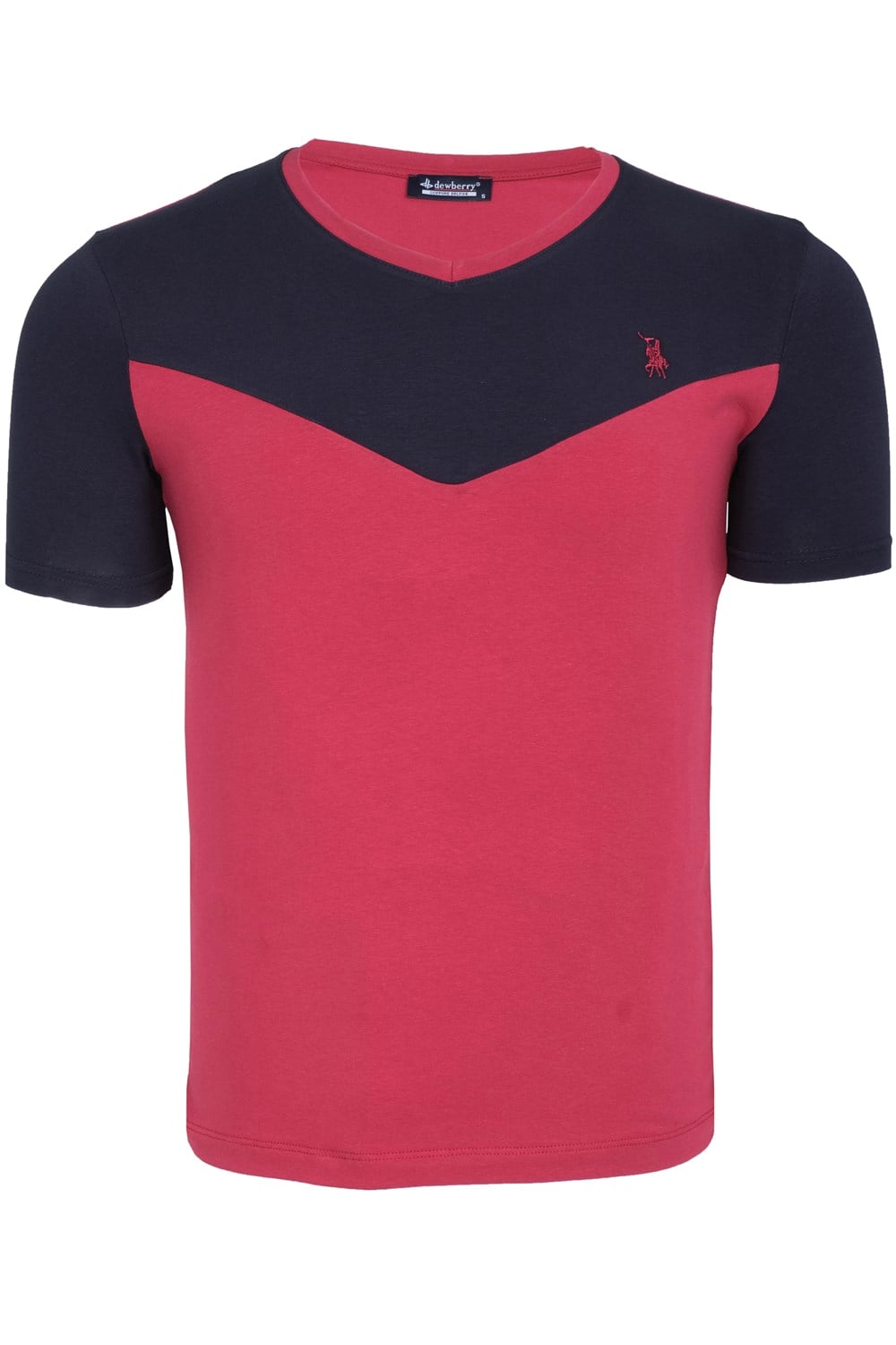 T8591 DEWBERRY ERKEK T-SHIRT-AÇIK BORDO