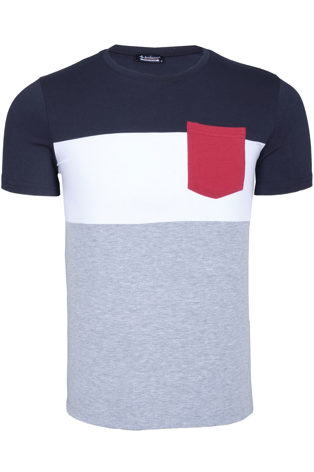 T8592 DEWBERRY ERKEK T-SHIRT-AÇIK LACİVERT