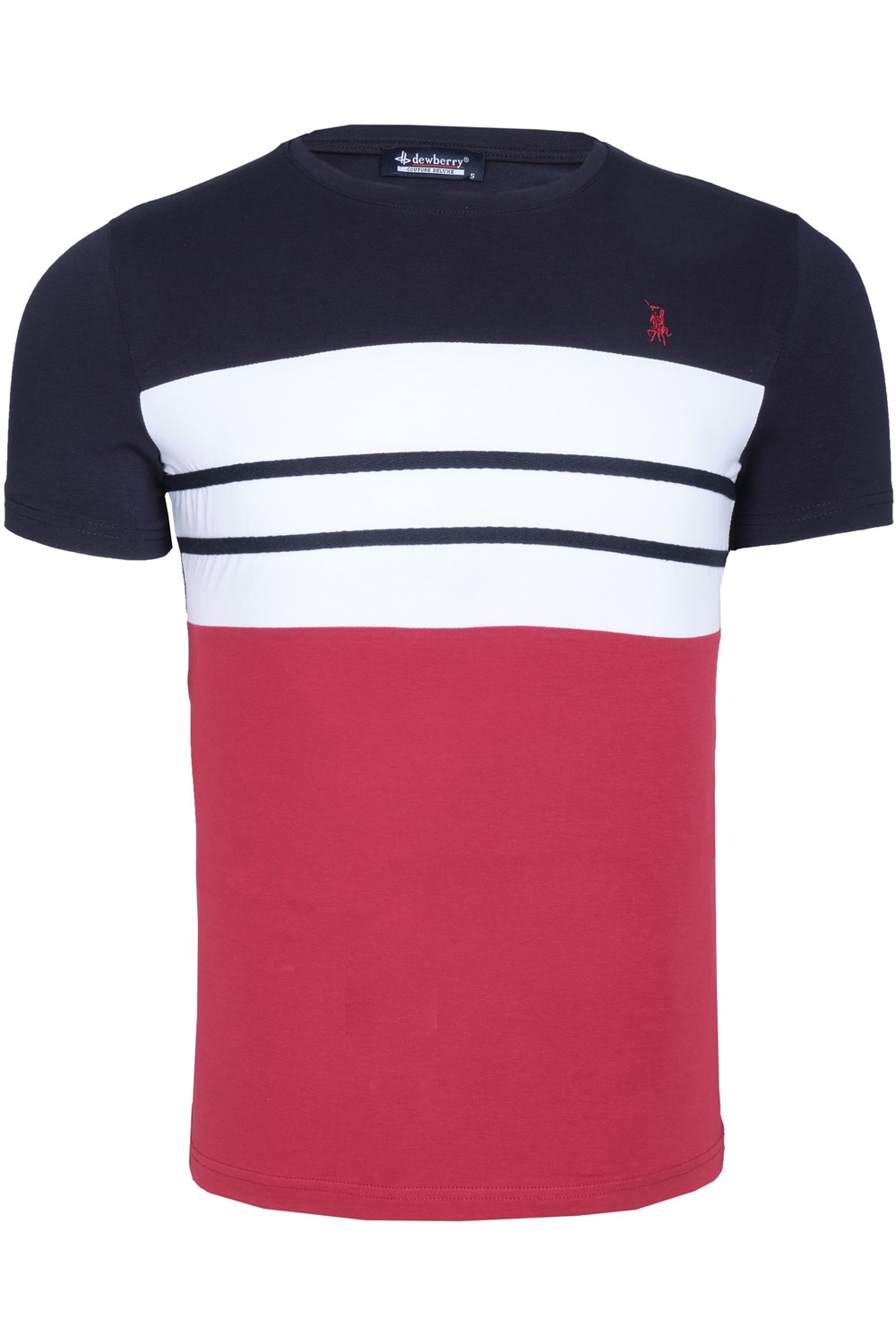 T8593 DEWBERRY ERKEK T-SHIRT-AÇIK LACİVERT