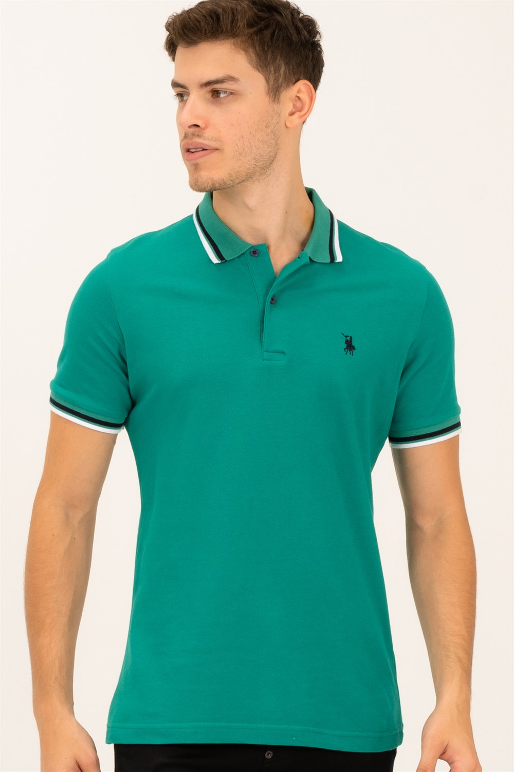 T8594 DEWBERRY  ERKEK T-SHIRT-AÇIK YEŞİL