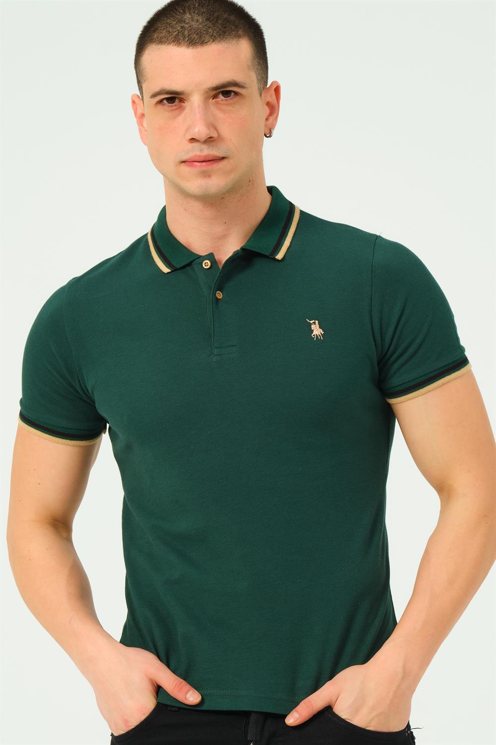 T8594 DEWBERRY ERKEK T-SHIRT-DÜZ NEFTİ
